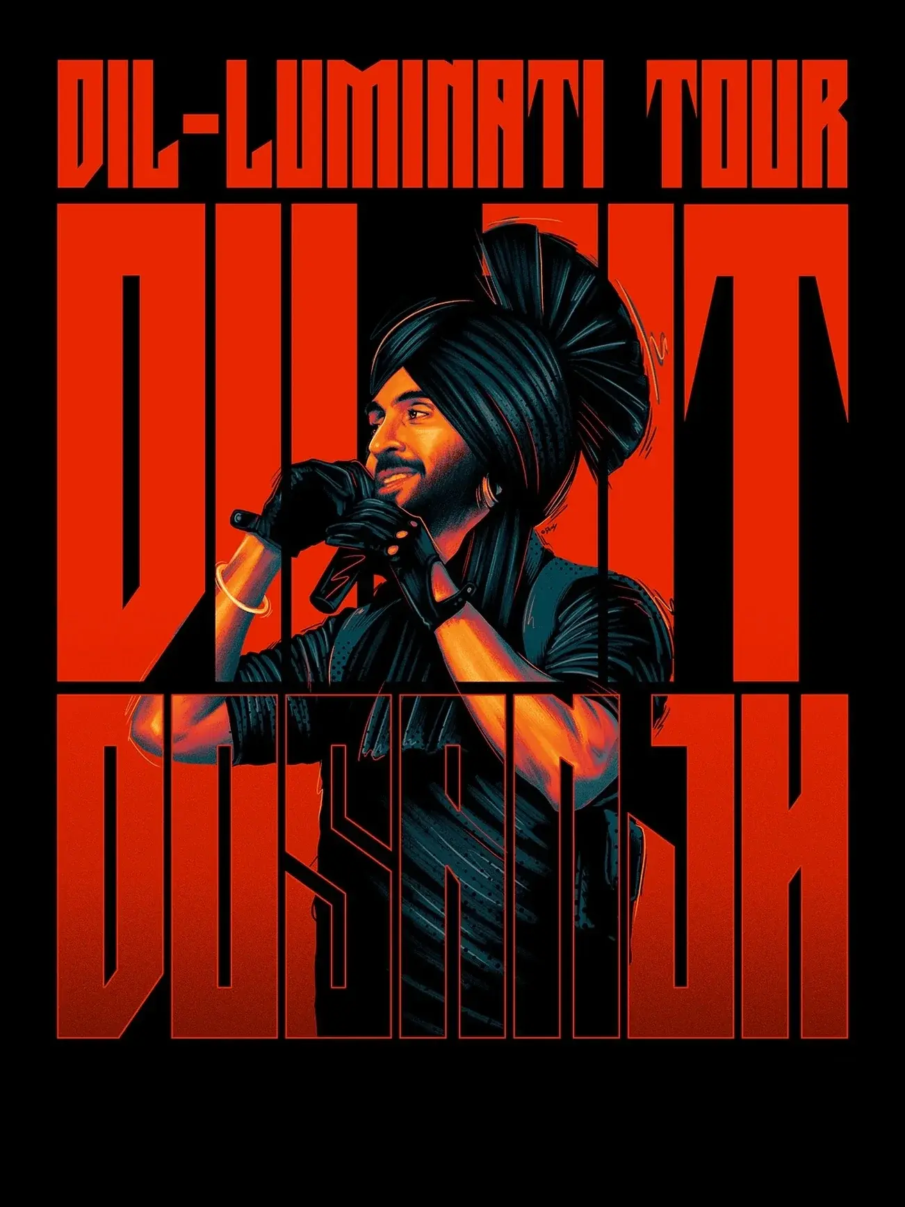 Dil - luminati Tour Diljit Dosanjh Fridge Magnet - YORD