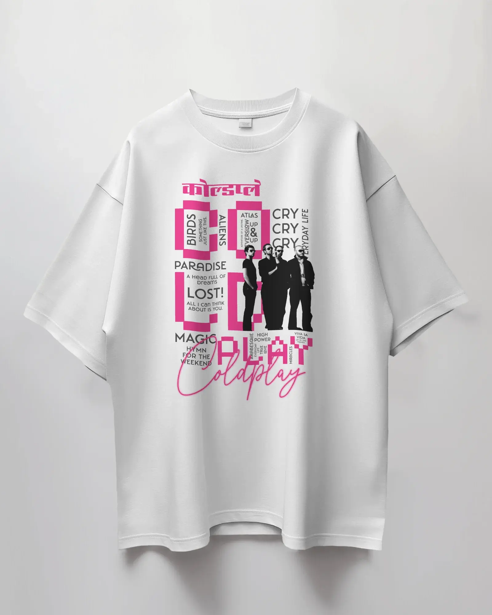 Premium Oversized Coldplay Concert T-shirt – French Terry Cotton 240 GSM - YORD