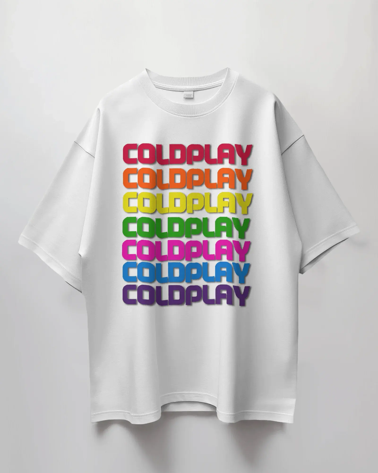 Coldplay Oversized Luxury French Terry Cotton T-Shirt - 240 GSM Premium Concert Wear - YORD