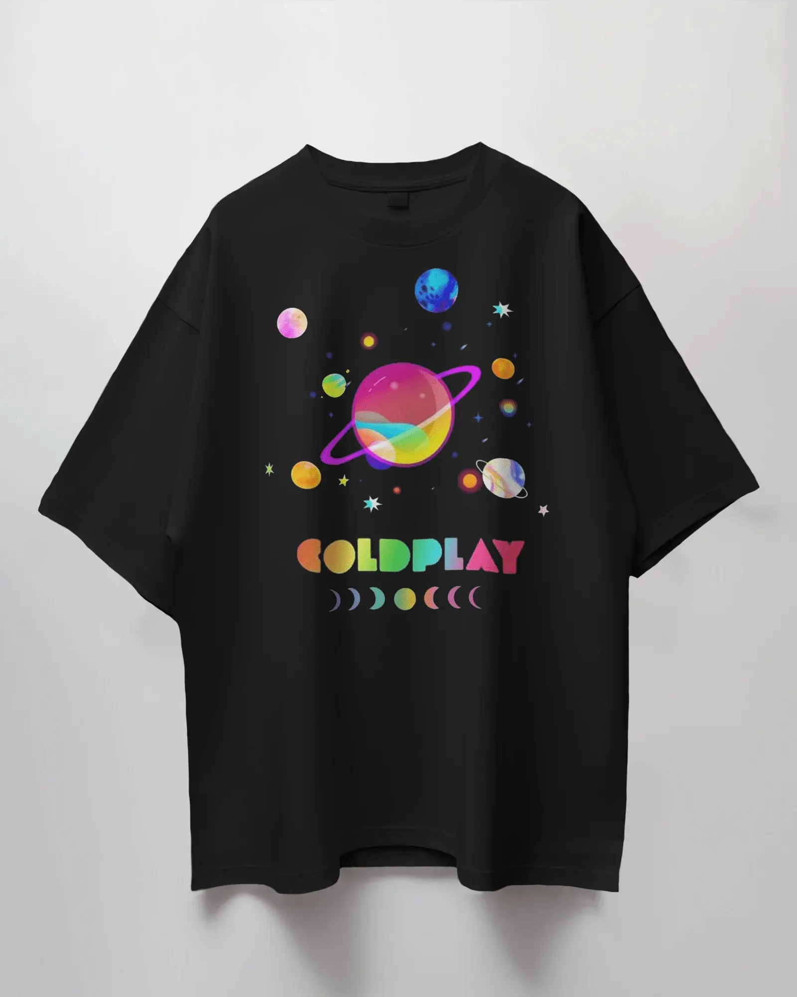 Coldplay Oversized French Terry Cotton T-Shirt - Premium Luxury Concert Wear - YORD