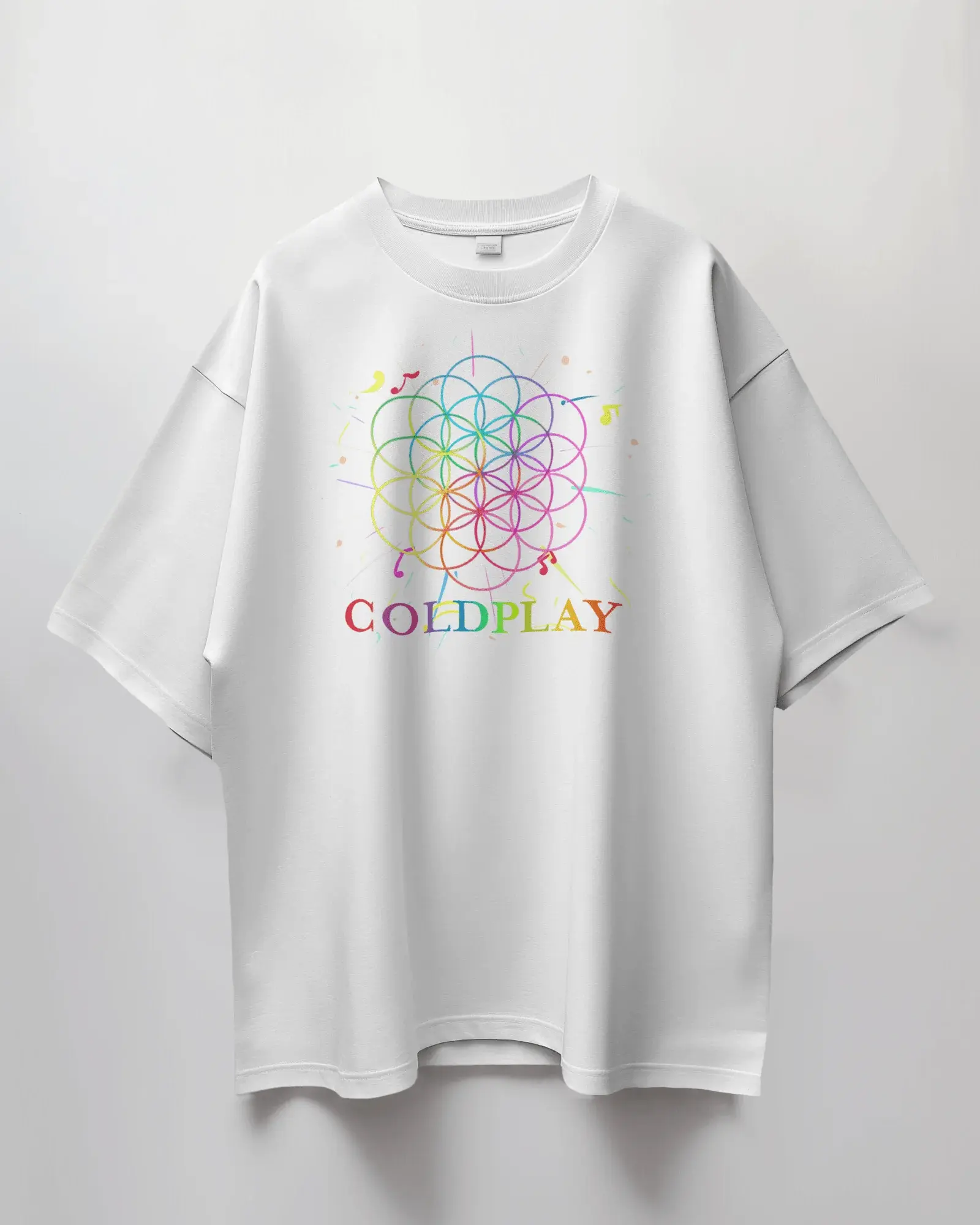 Premium Coldplay Oversize French Terry Cotton T-shirt - 240 GSM Luxury Concert Wear - YORD
