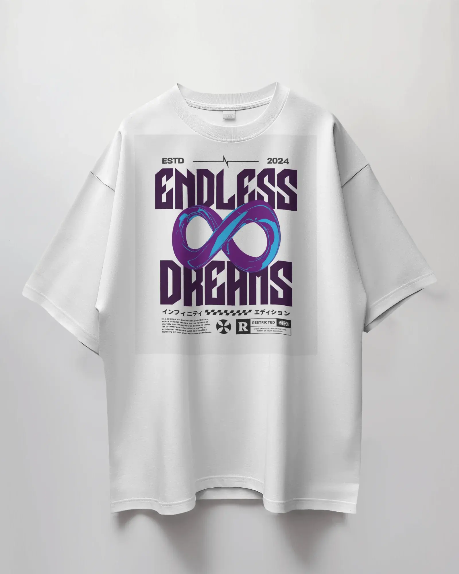 Coldplay Premium Oversized French Terry Cotton T-shirt – "Endless Dreams" Concert Edition - YORD