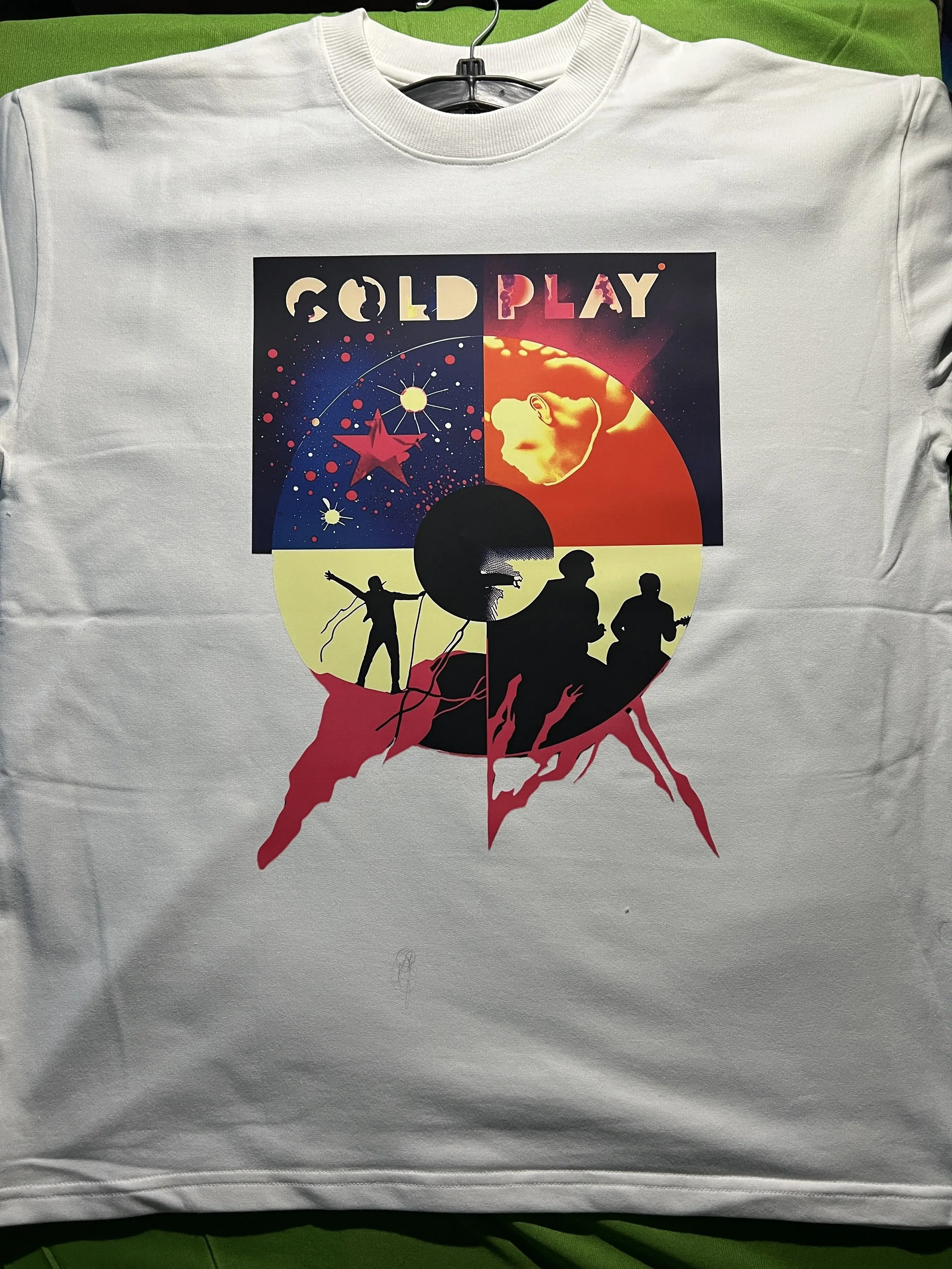Premium Oversized Coldplay Concert T-Shirt - French Terry Cotton 240 GSM