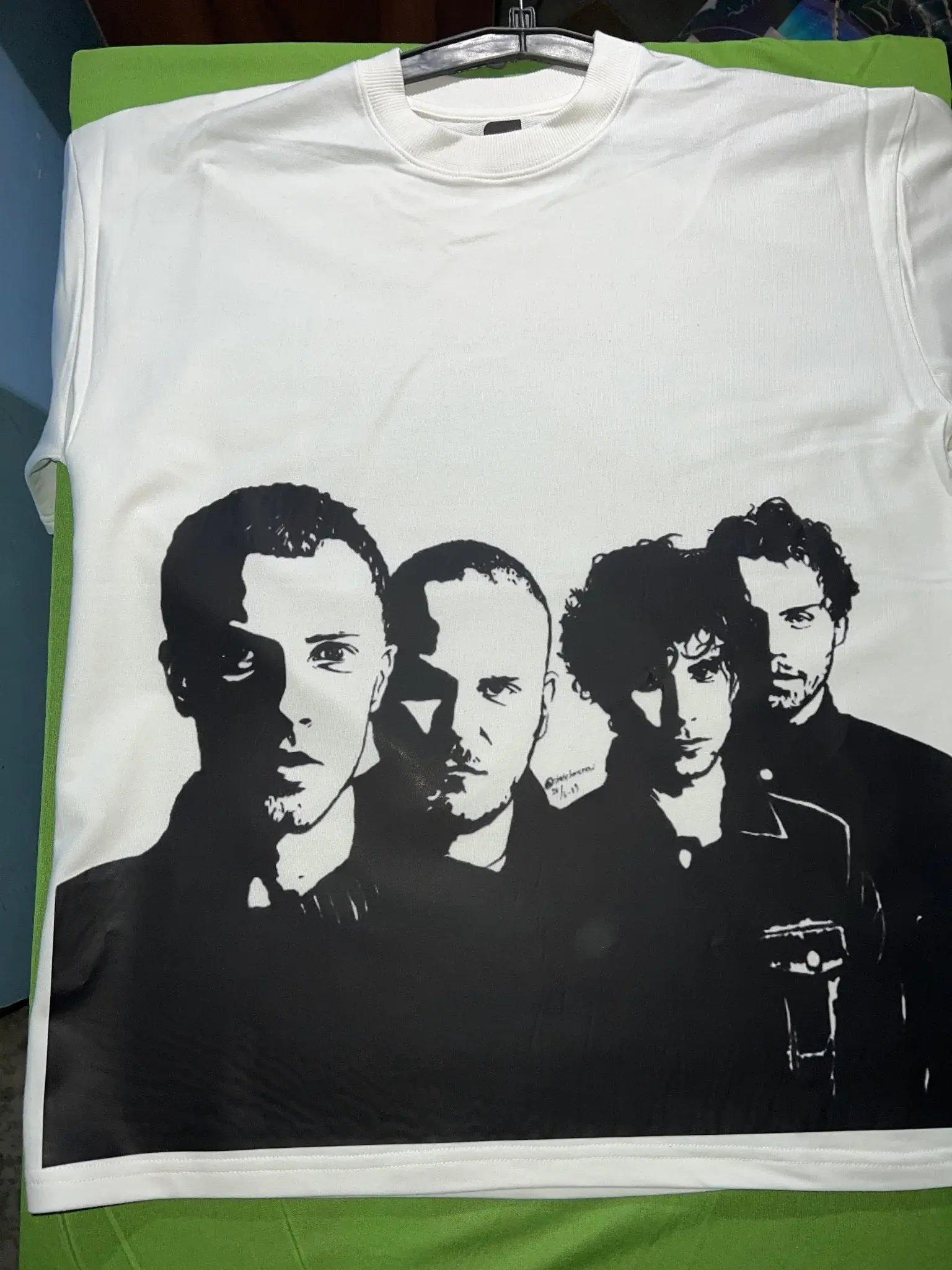 Coldplay Premium Oversize French Terry Cotton White T-Shirt –(240 GSM) - YORD