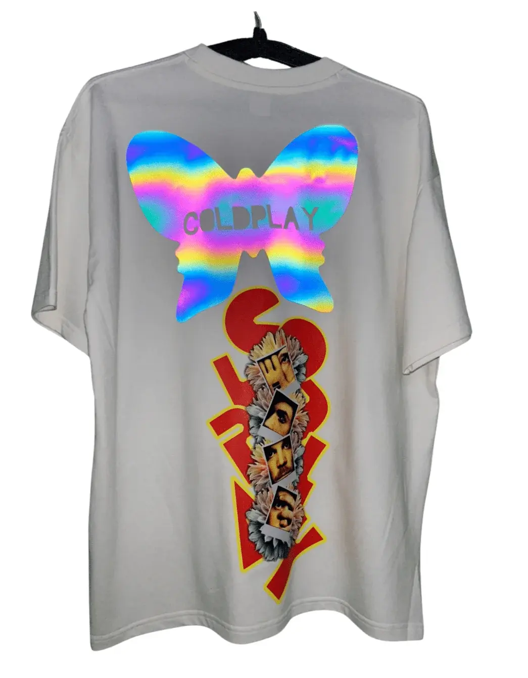 Coldplay Limited Edition Holographic Butterfly Concert T-Shirt - Premium Oversized French Terry Cotton - YORD