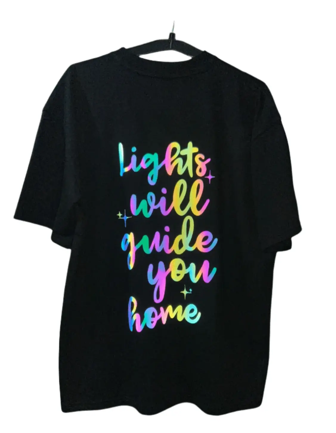 Premium Holographic Coldplay Concert "Lights Will Guide You Home" Oversized T-shirt - YORD
