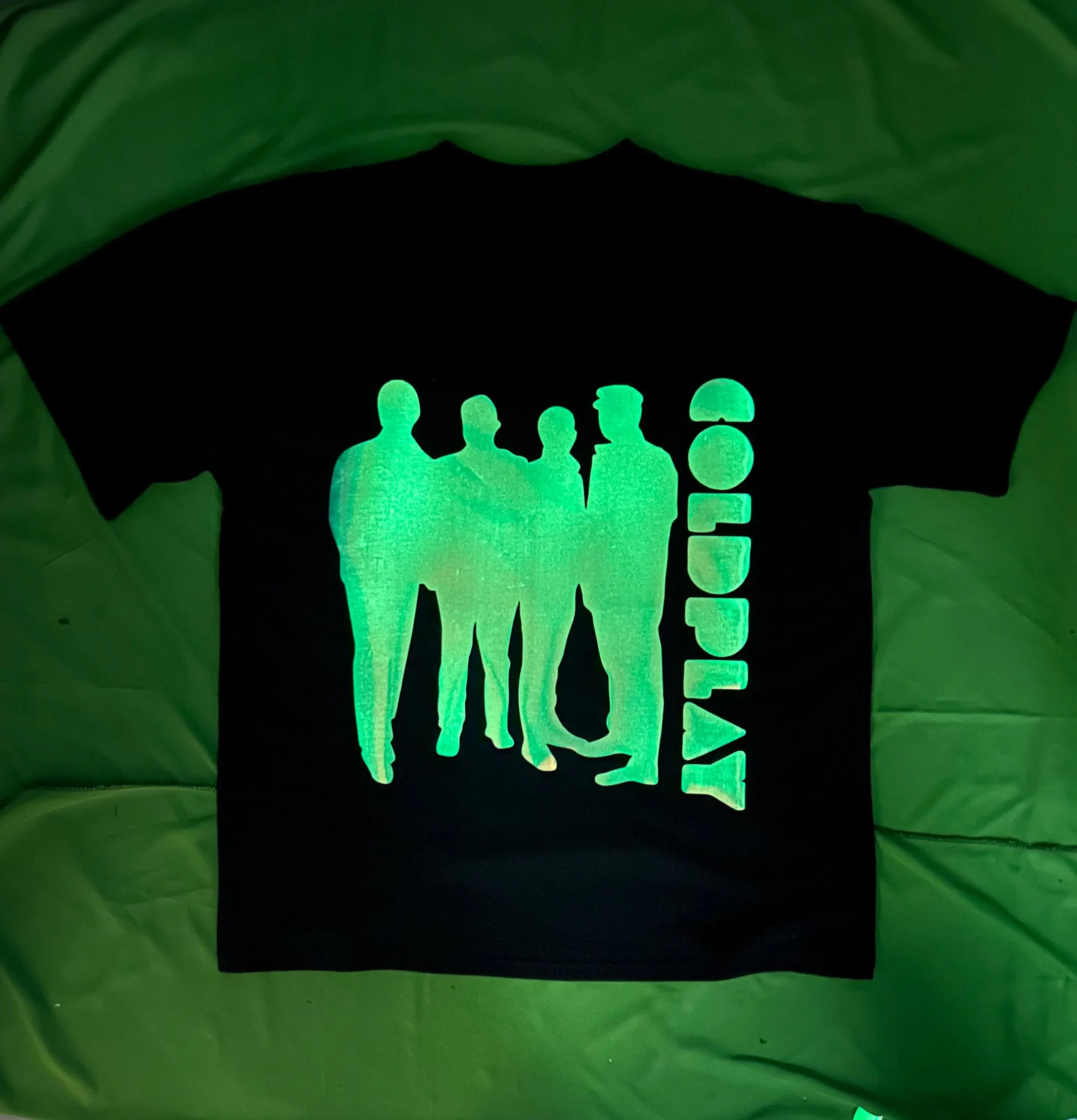 Coldplay Glow In Dark Oversized T-Shirt Collage front pattern 4 men