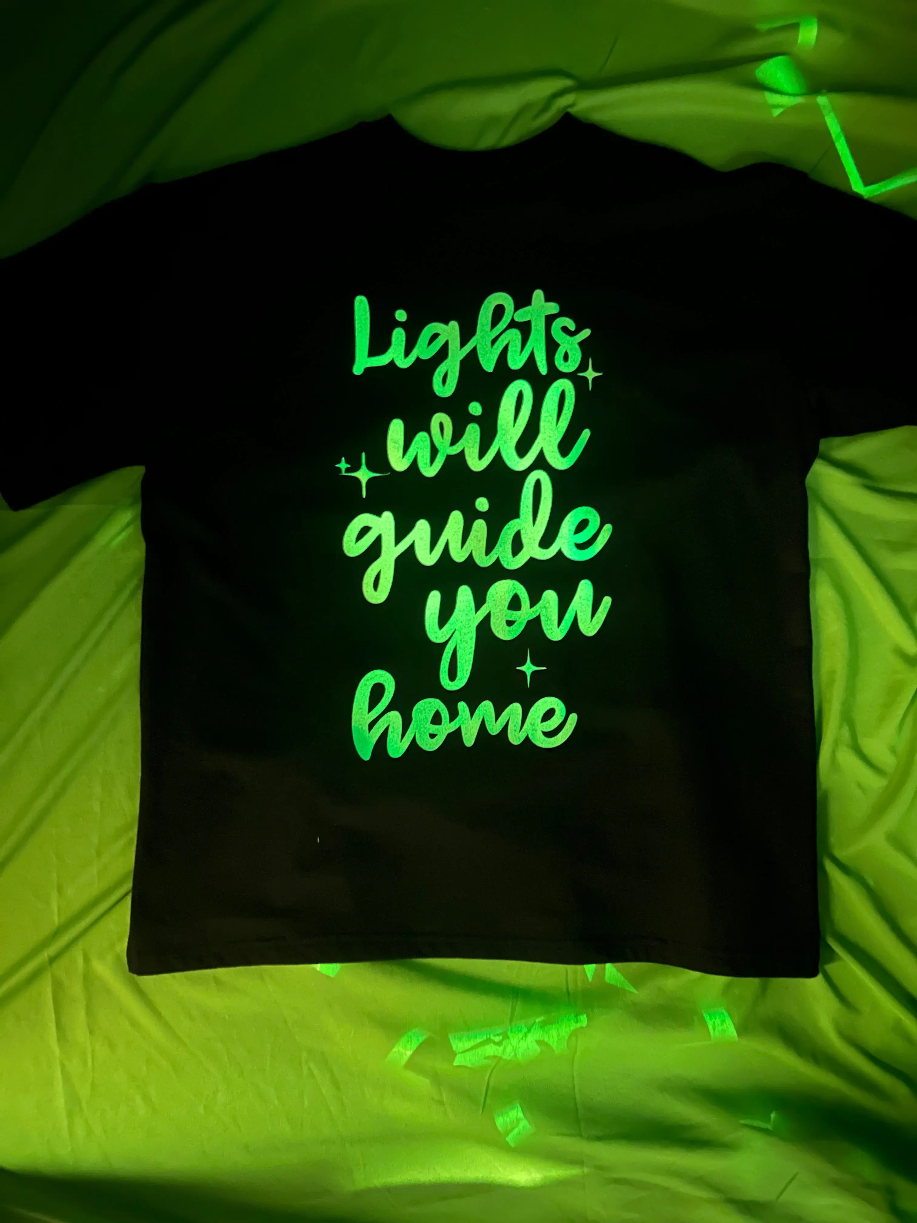 Coldplay Glow In Dark Oversized T-Shirt Lights will guide you home - 240 GSM