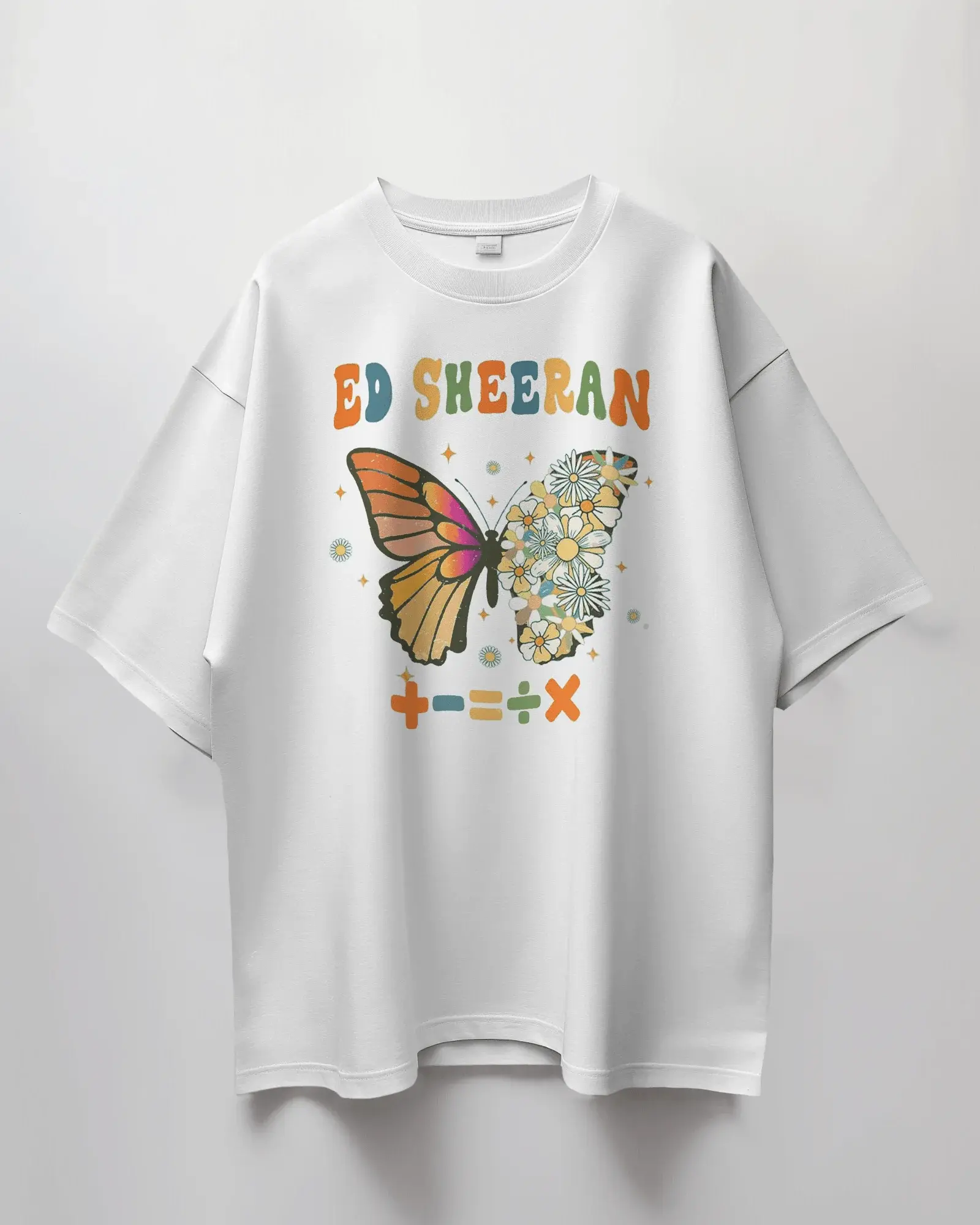 Ed Sheeran Butterfly Edition Premium Oversized French Terry Cotton T-Shirt - Limited Concert Series - YORD
