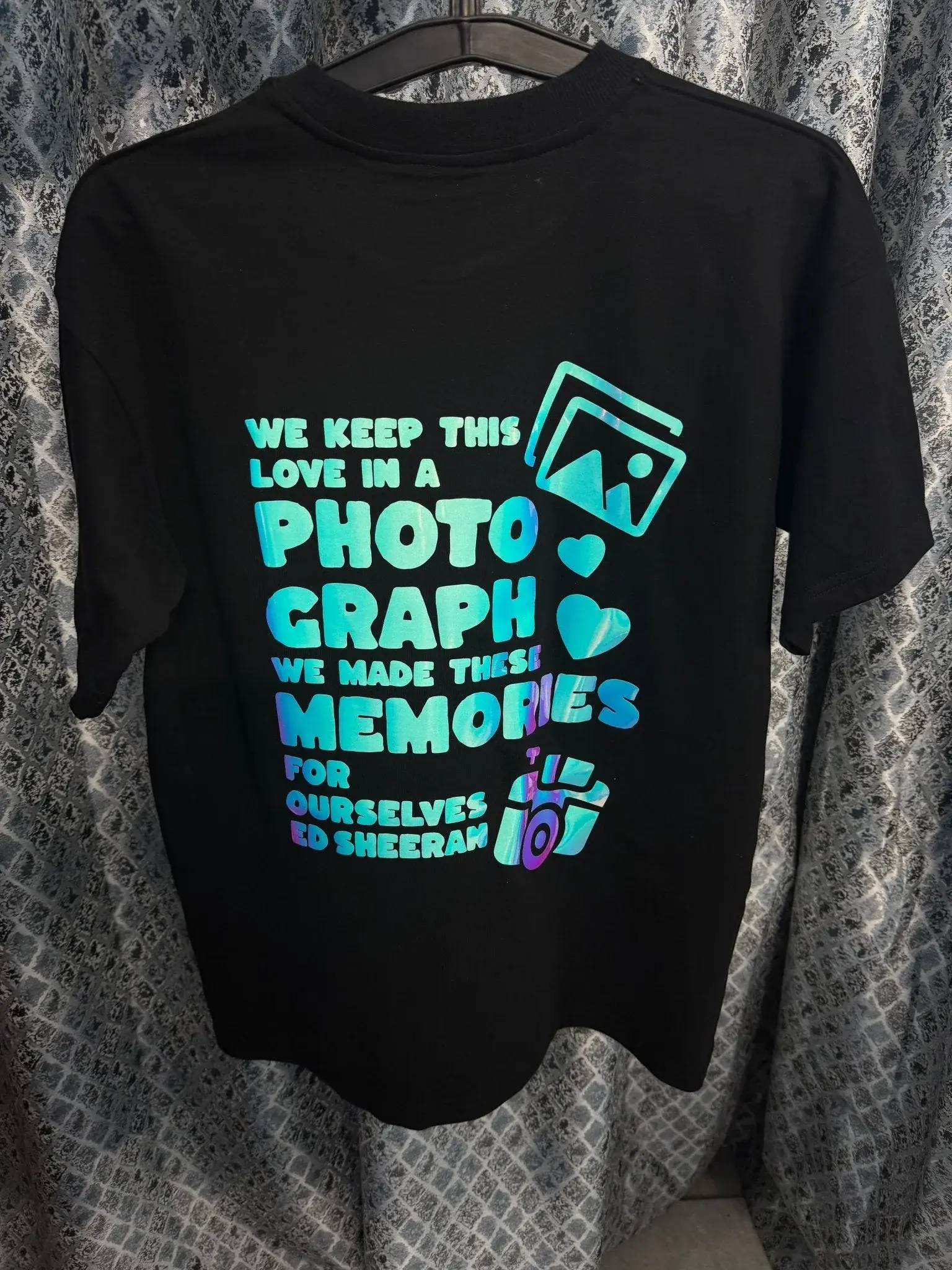 Ed Sheeran Glow in Dark Premium Concert T-Shirt - Photograph Lyrics Edition - YORD