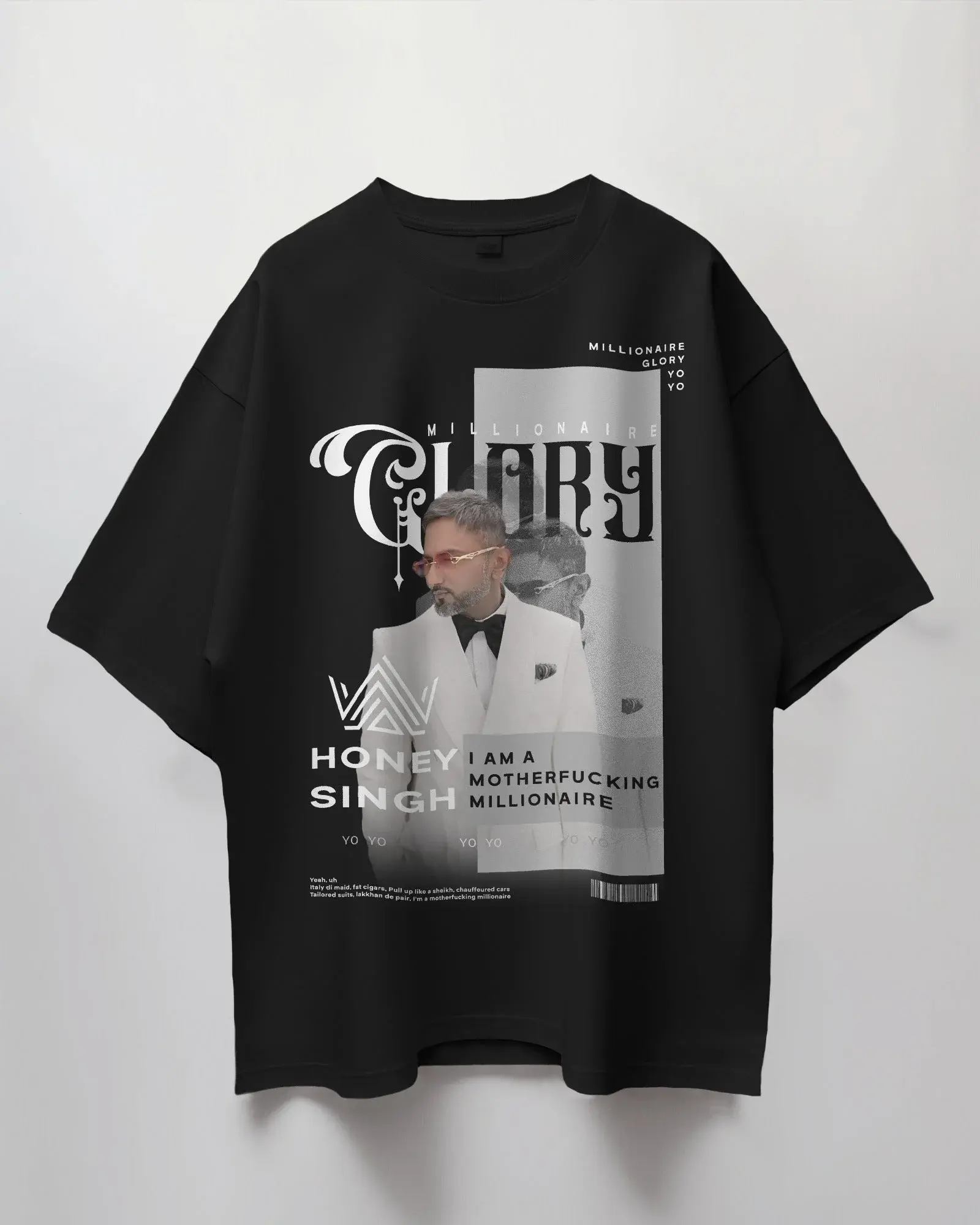 Millionaire Glory Yo Yo Honey Singh Premium Luxury Concert T-Shirt - Limited Edition - YORD