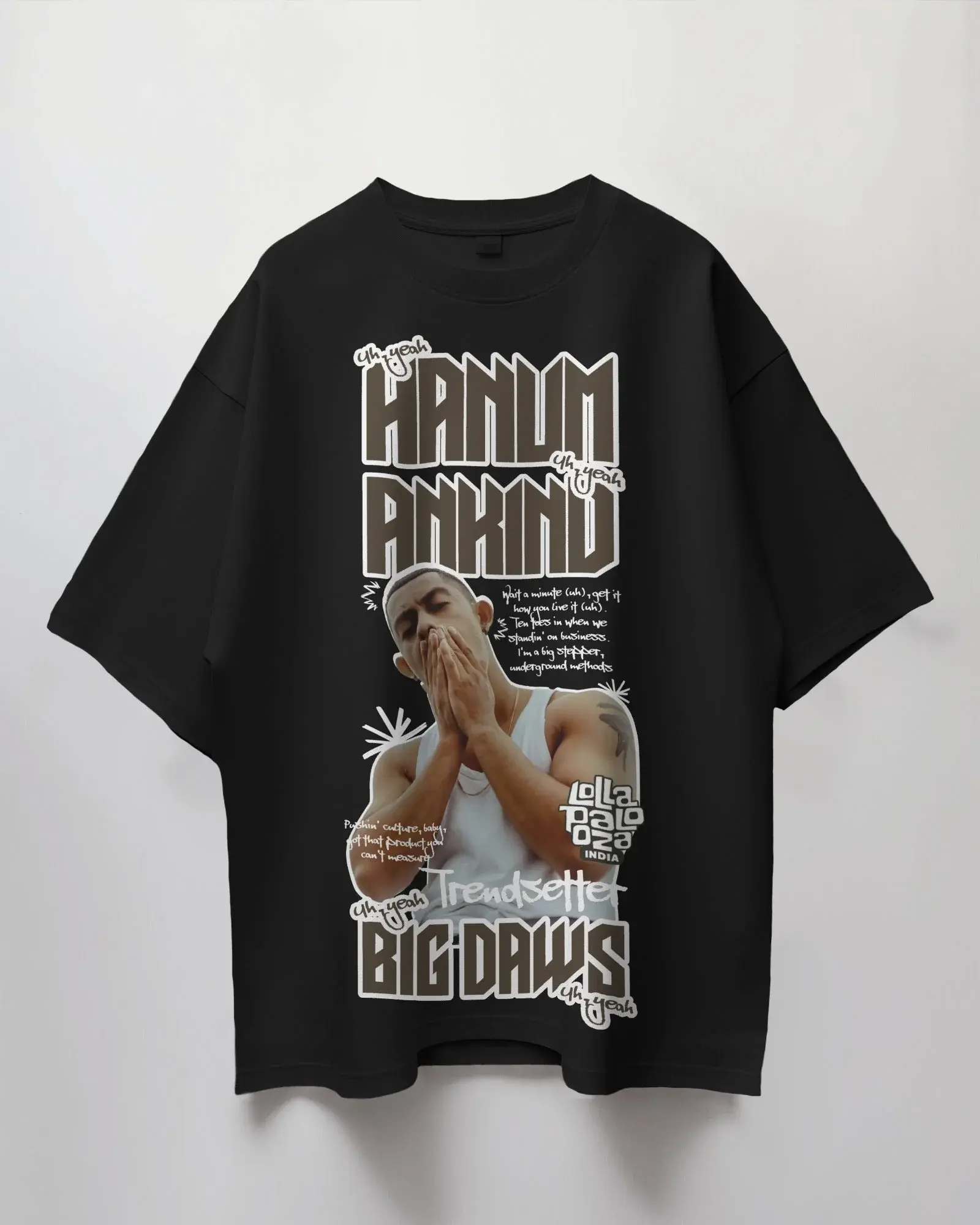 Hanumankind Premium Oversized T-Shirt – Luxury Concert Wear for Lollapalooza Fans - YORD