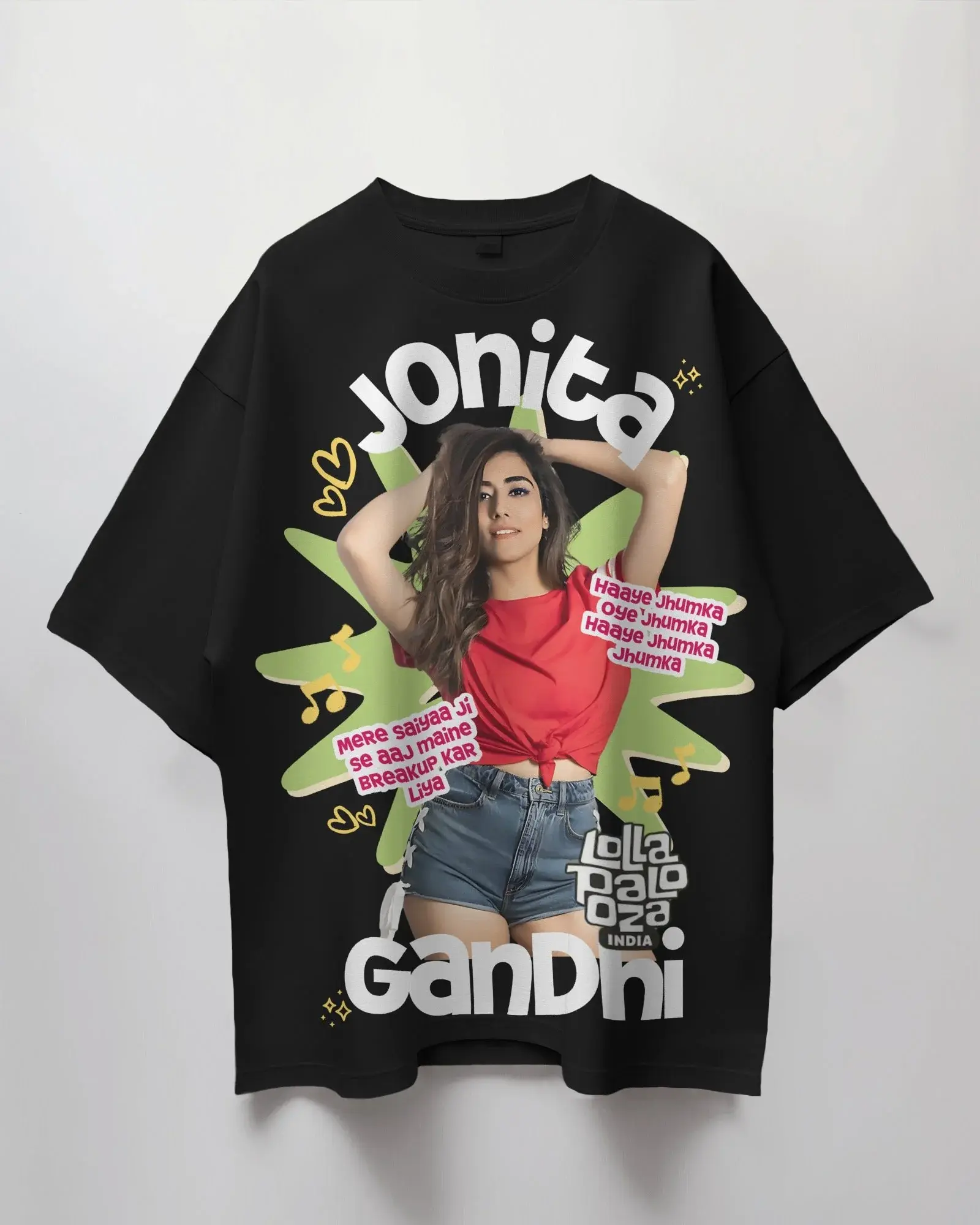 Jonita Gandhi Premium Oversized Concert T-Shirt – Luxury Edition - YORD