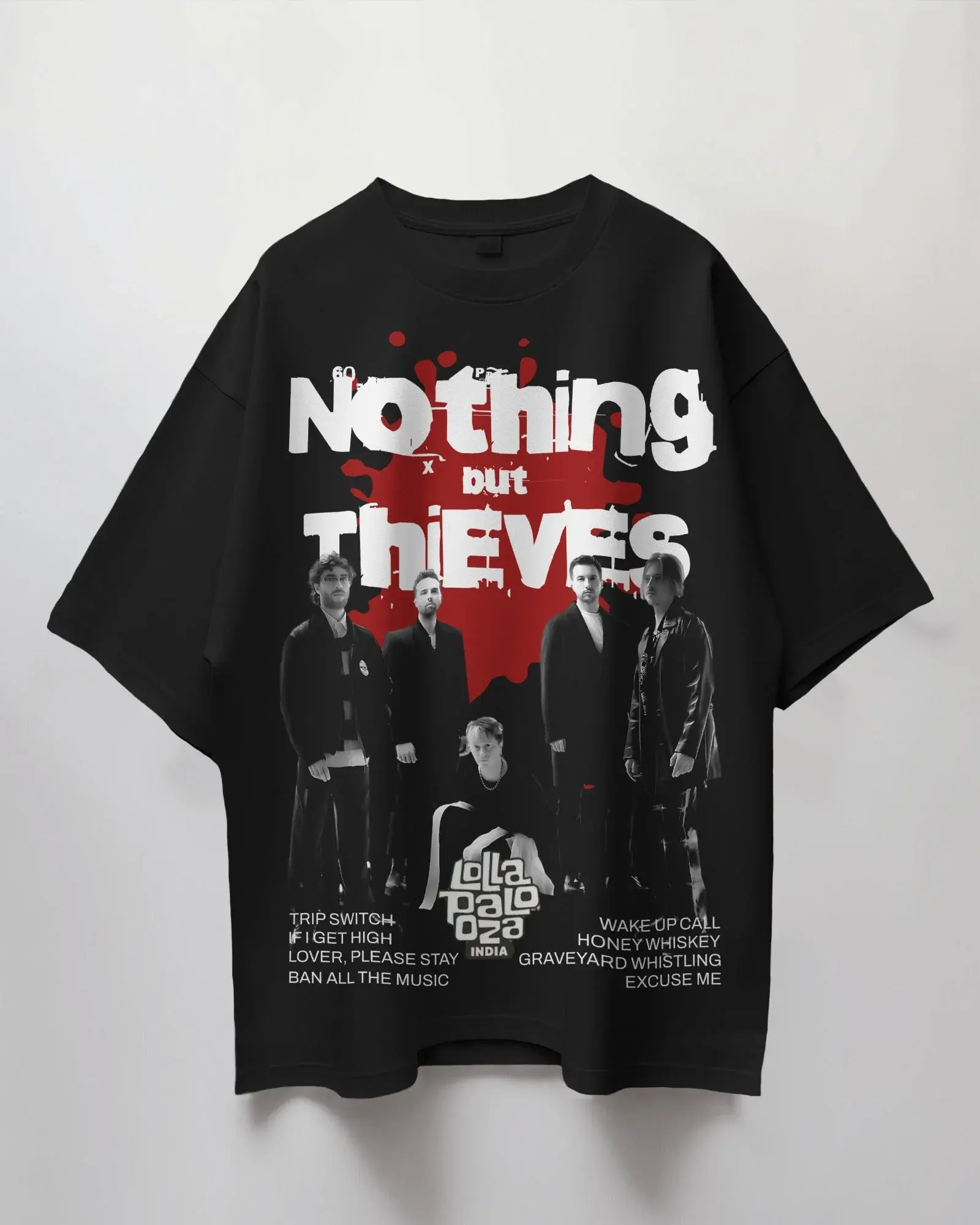 NOTHING BUT THIEVES Premium Oversized Graphic T-Shirt – Lollapalooza India Edition - YORD