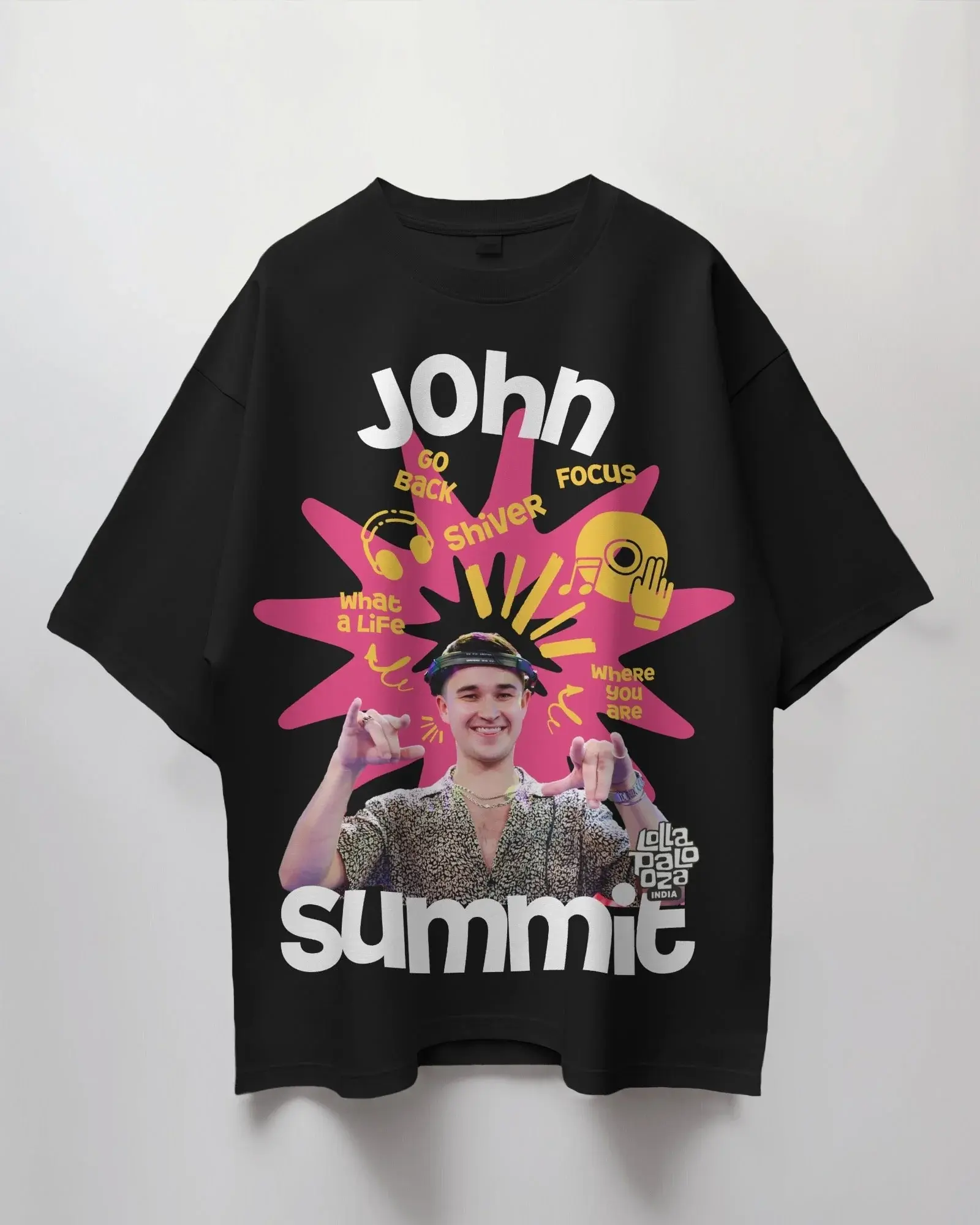 JOHN SUMMIT Premium Oversized Luxury T-Shirt - Lollapalooza India Edition - YORD