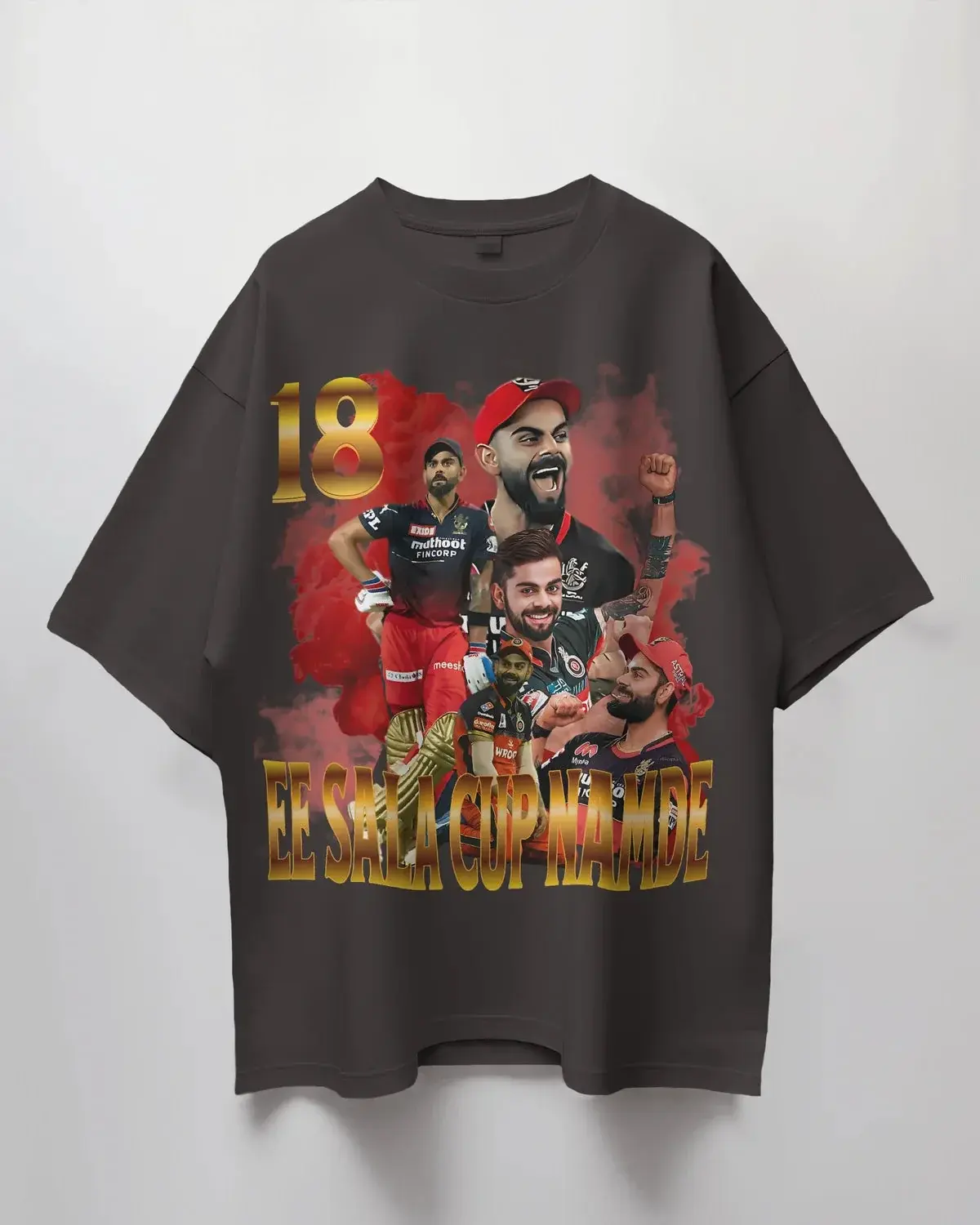 Premium RCB 'EE SALA CUP NAMDE' Oversized Cricket T-shirt
