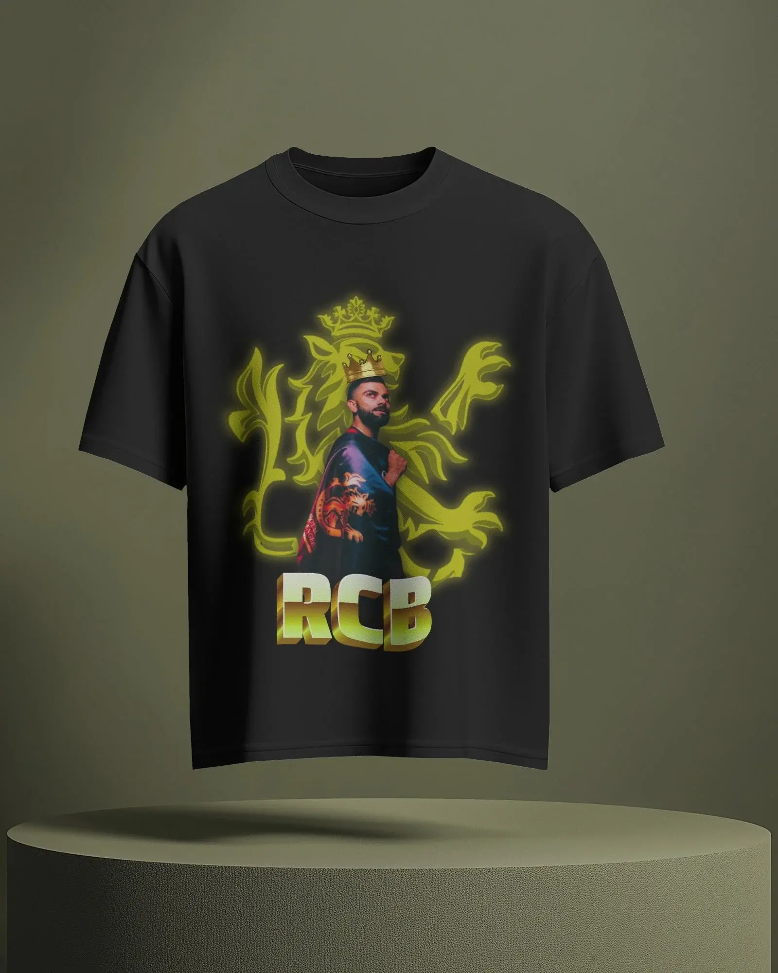 Premium RCB Royal Cricket Glow Print T-Shirt | Limited Edition
