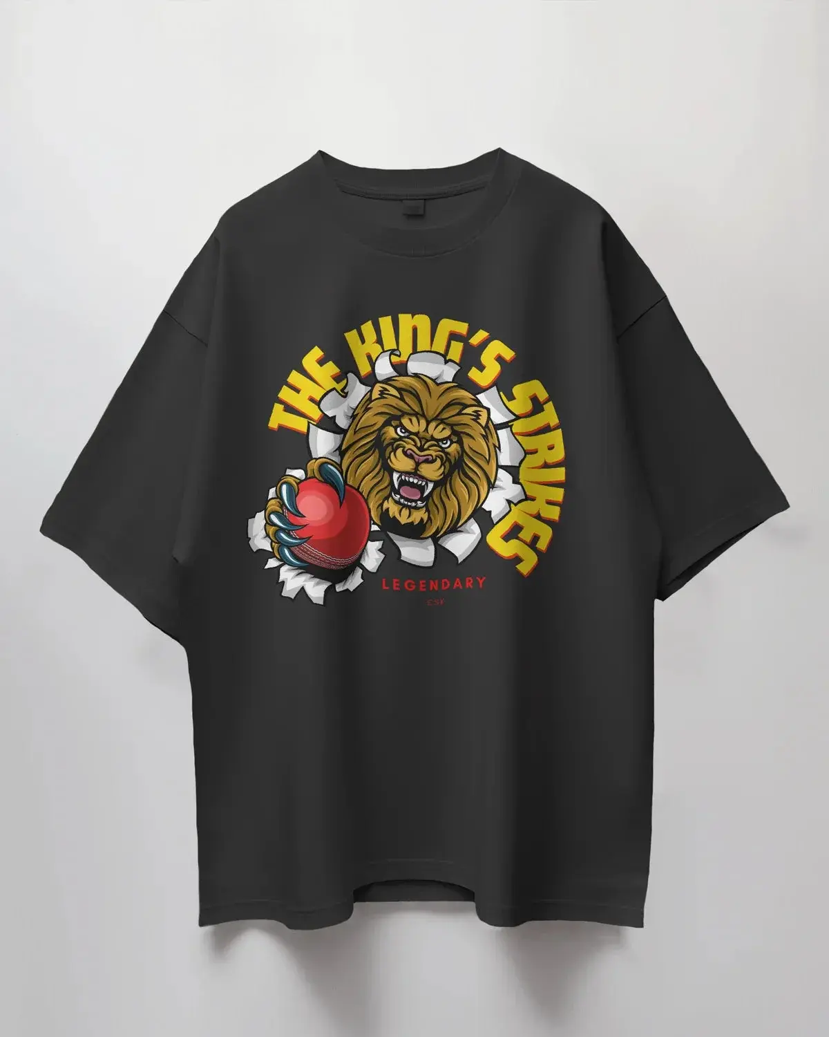 Premium RCB King's Strike Oversized Cricket T-shirt - IPL Edition