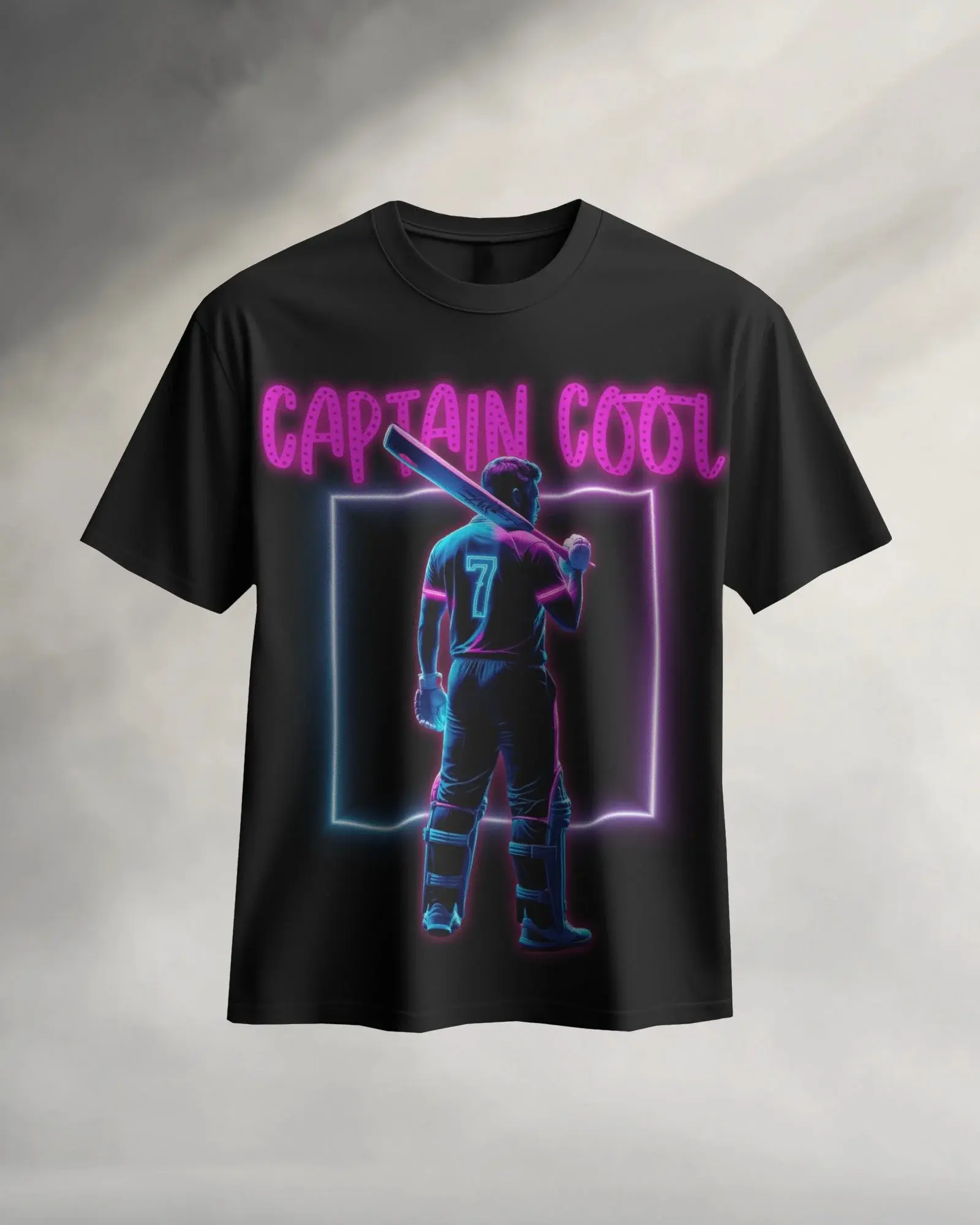 Premium Captain Cool CSK Neon Cricket T-Shirt - Limited Edition