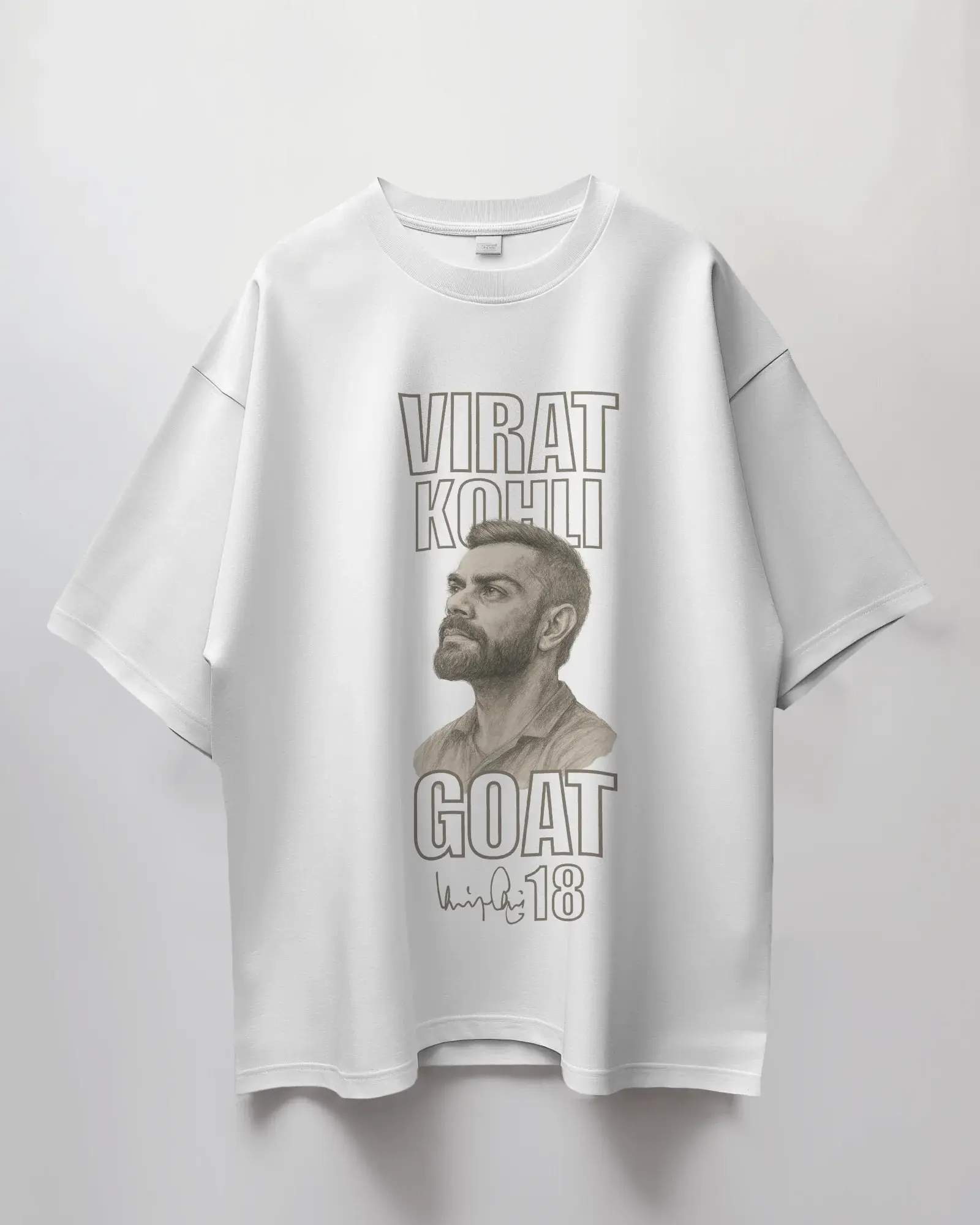 Premium Virat Kohli GOAT 18 Oversized T-shirt | Limited Edition