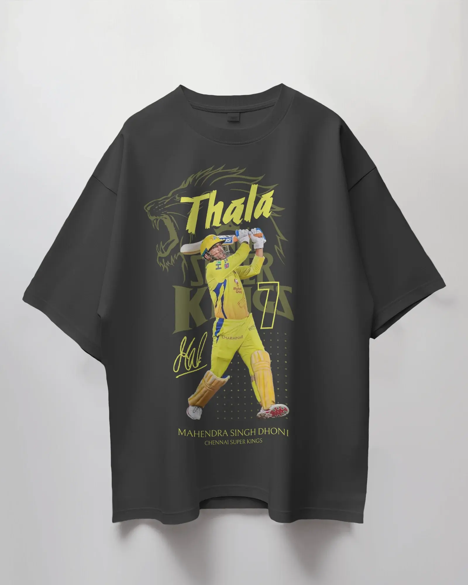 Premium CSK Thala MS Dhoni Oversize Cricket T-shirt - Limited Edition