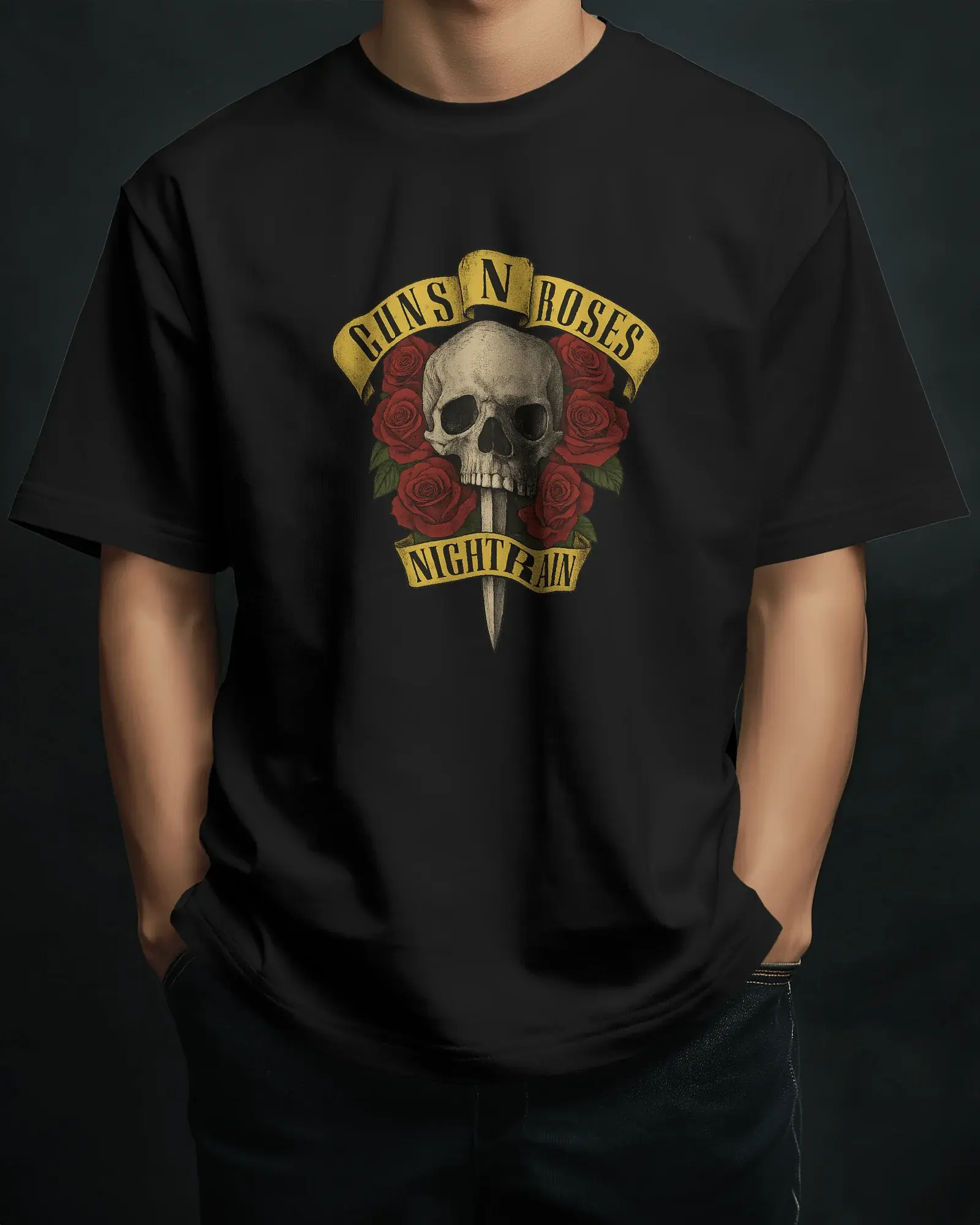 Premium Guns N' Roses Nightrain Skull Logo Band T-Shirt - YORD
