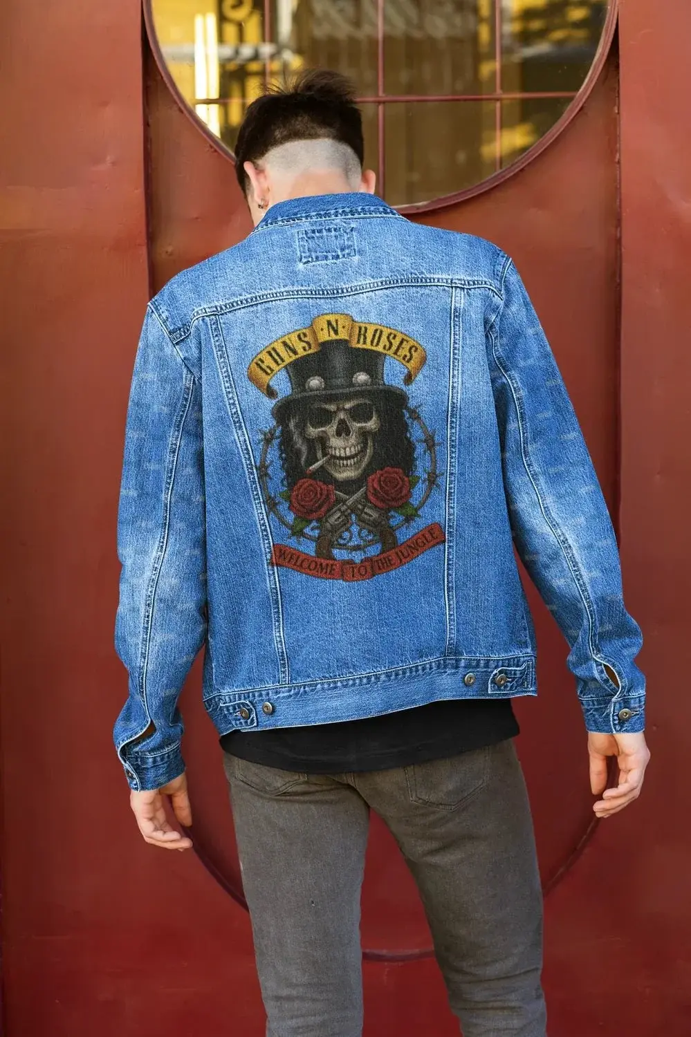 Premium Guns N' Roses Skull Print Denim Jacket - Limited Edition - YORD