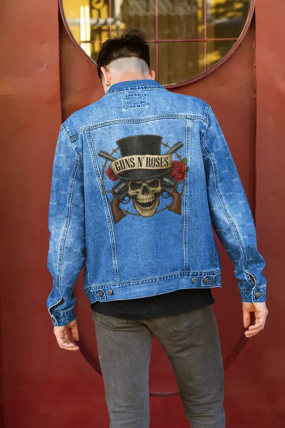 Premium Guns N' Roses Iconic Skull Logo Denim Jacket - YORD