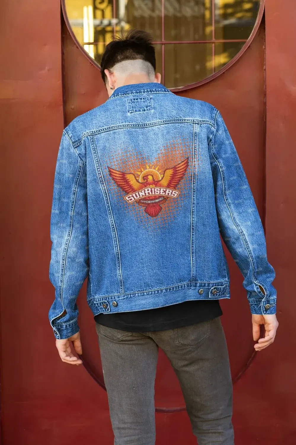 Premium SRH Sunrisers Hyderabad Logo Denim Jacket - YORD