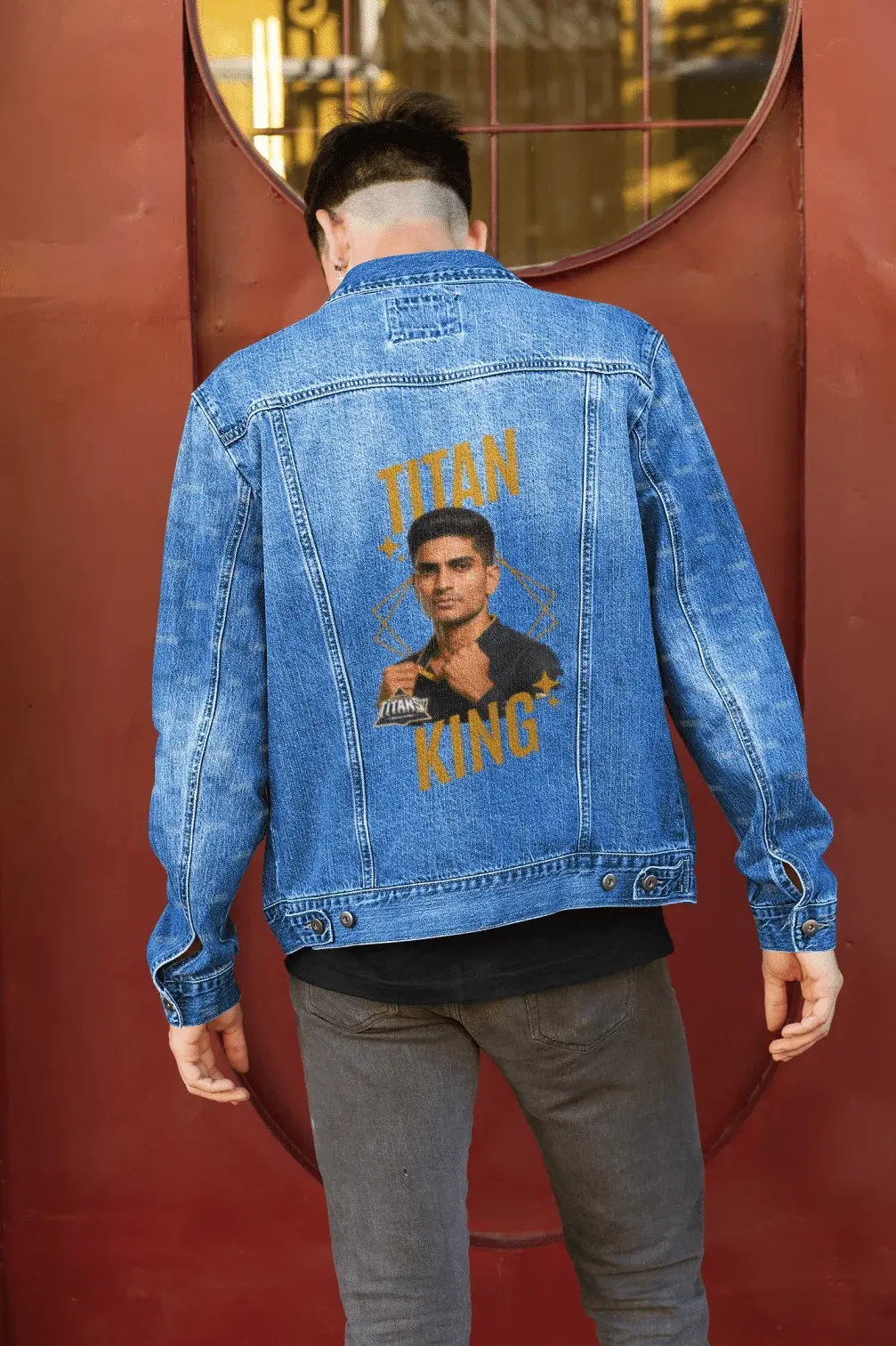 Premium Hand Painted Titan King GT Denim Jacket | IPL Fan Edition - YORD
