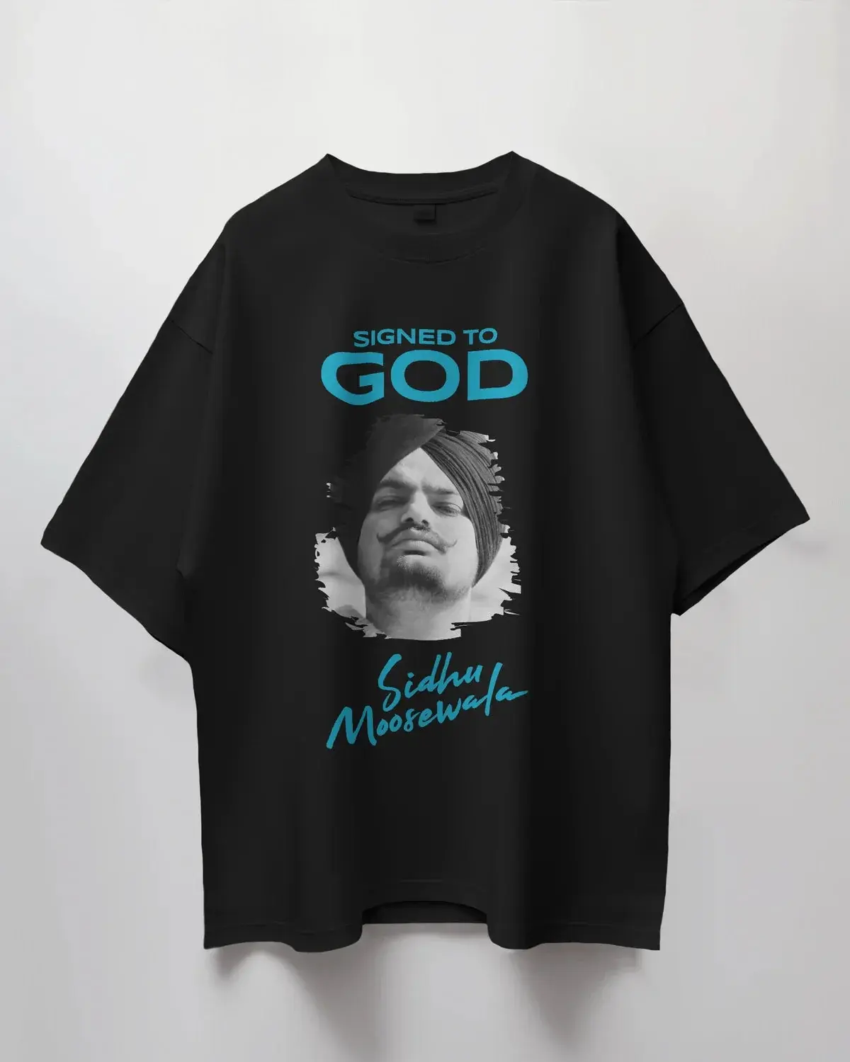 Premium Sidhu Moosewala 'Signed To GOD' Oversized T-shirt