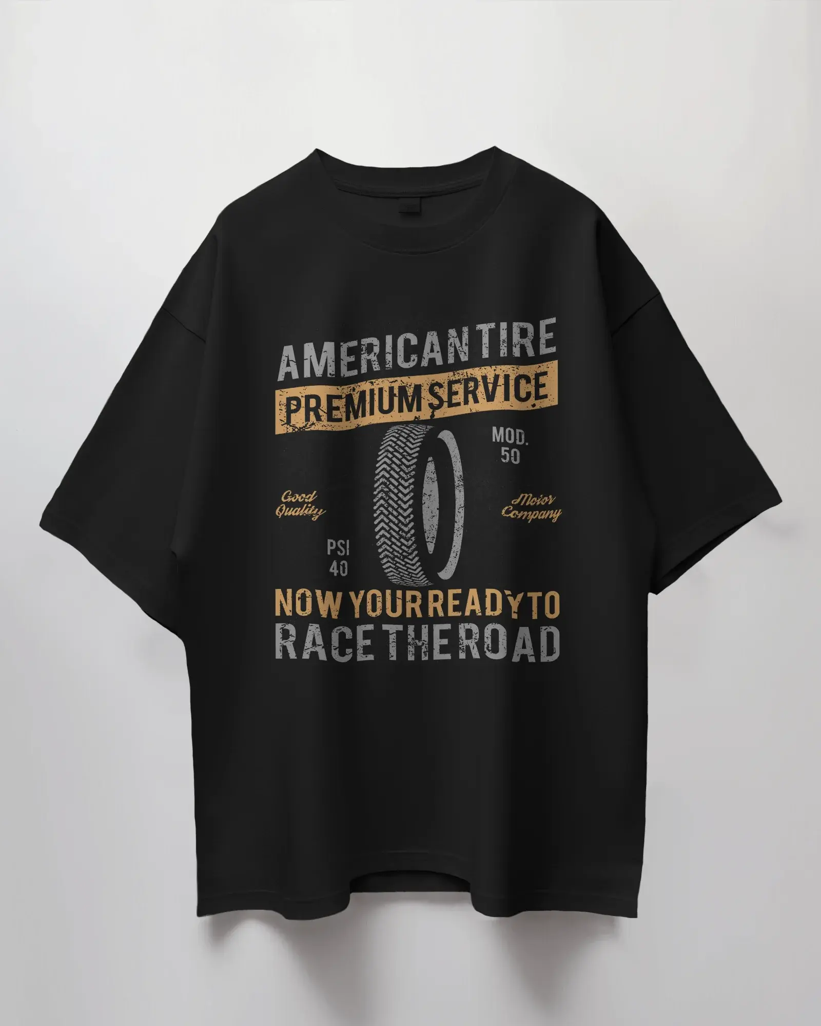 Premium American Tire Oversized Vintage Automotive T-Shirt