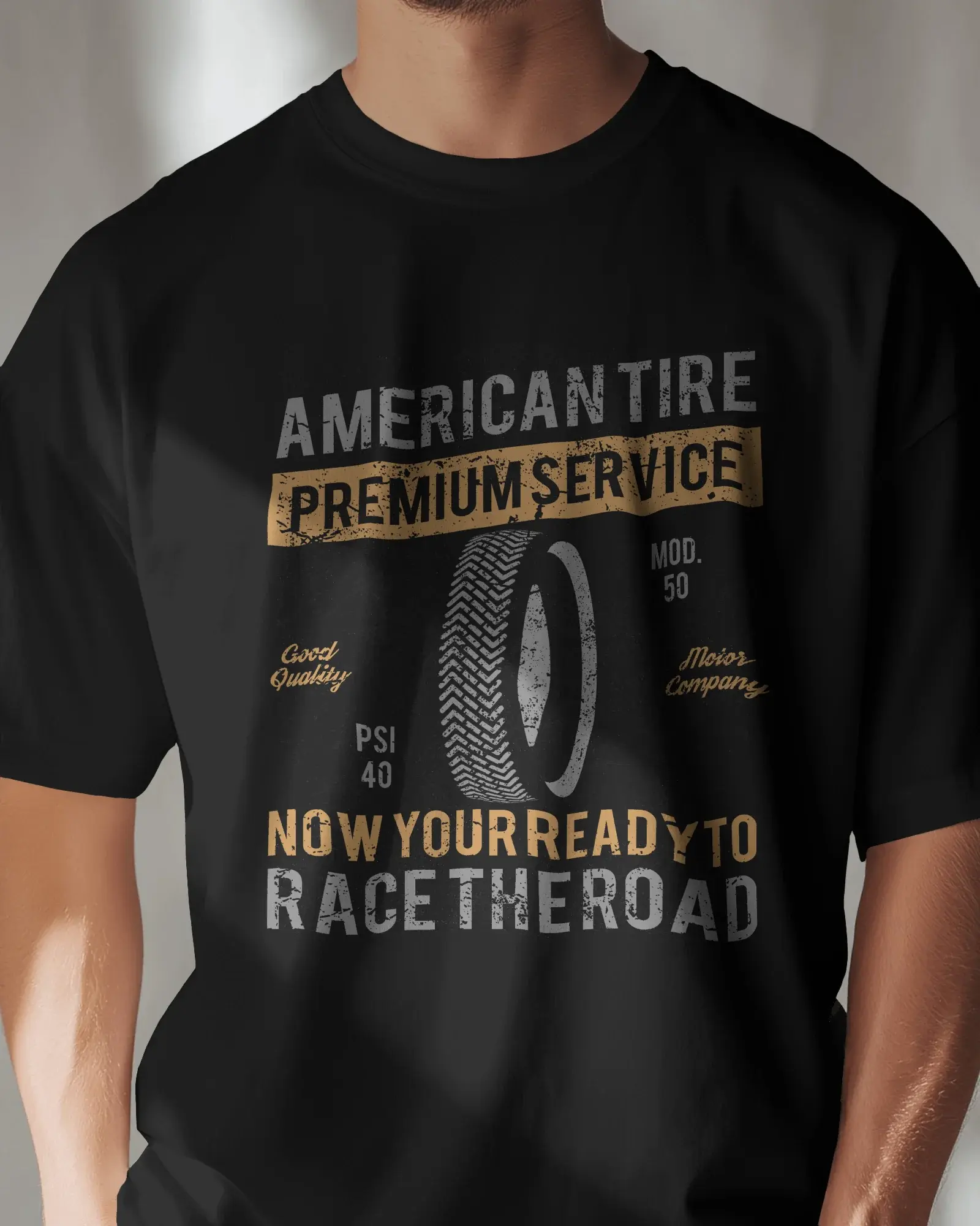 Premium American Tire Vintage Racing Graphic T-Shirt