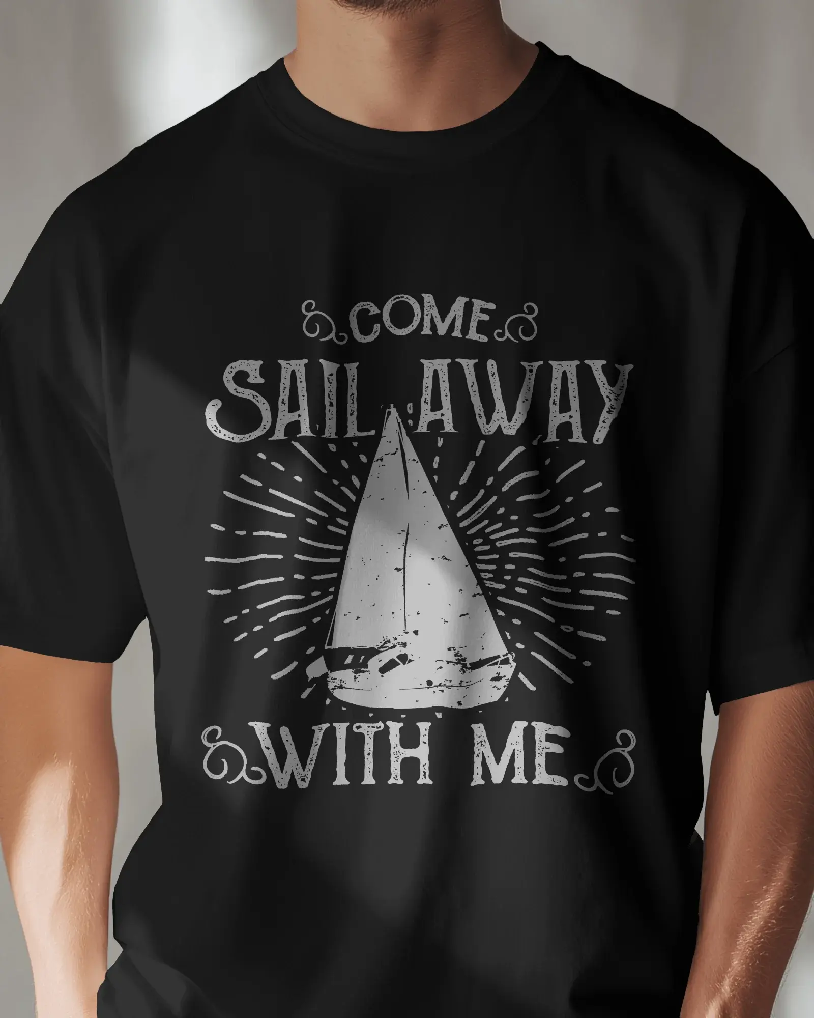Premium Nautical 'Come Sail Away With Me' Cotton T-Shirt