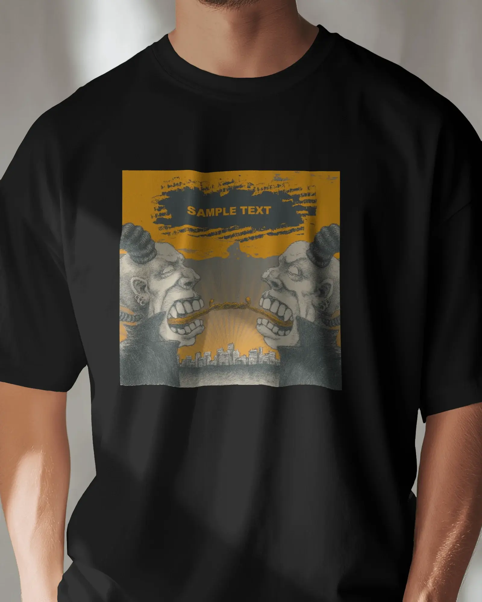 Premium Gone Fishing Distressed Print Regular T-shirt - YORD