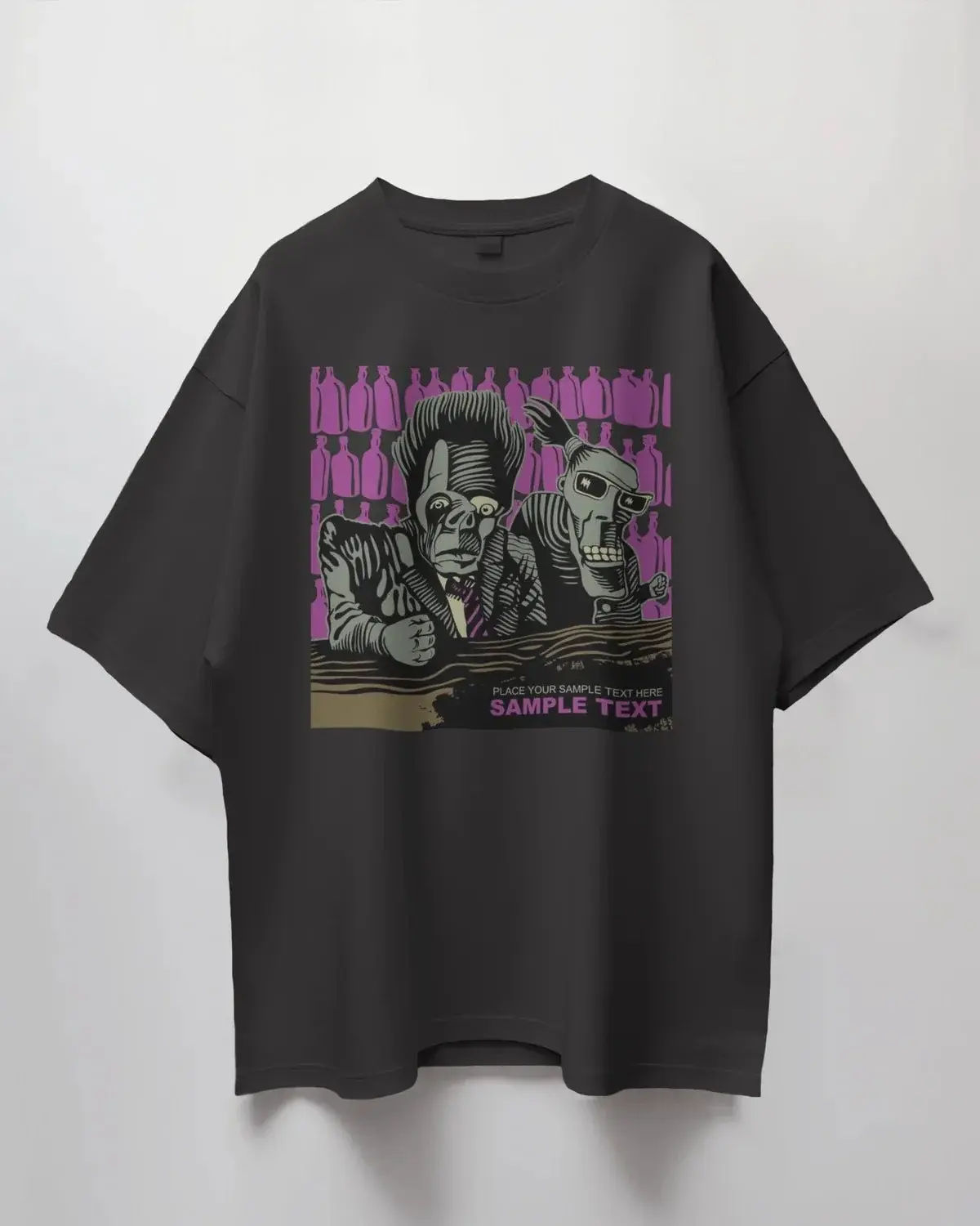 Premium Oversized Monster Duo Graphic T-Shirt - Limited Edition - YORD