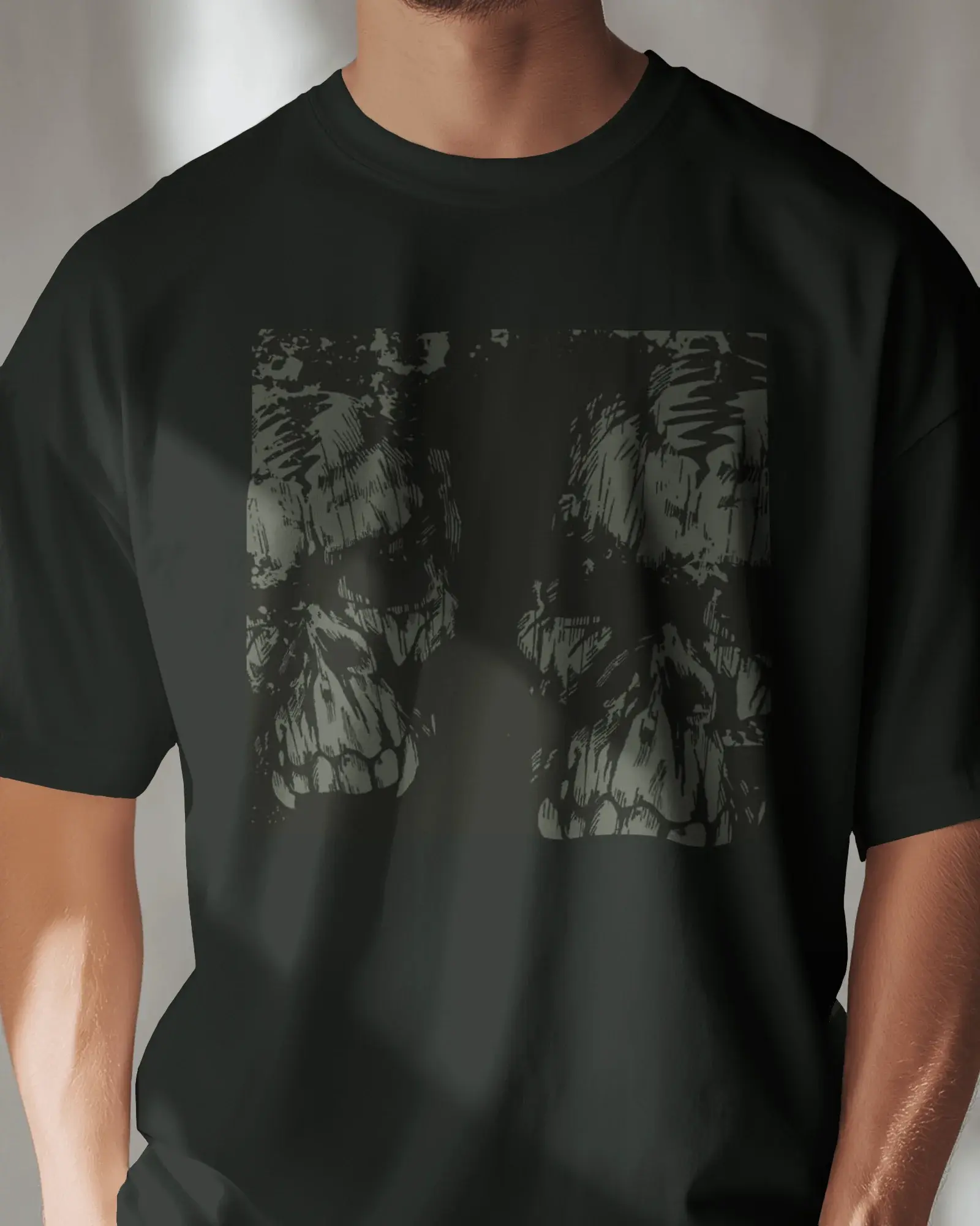 Premium Skull Illusion Graphic Dark T-shirt | Limited Edition - YORD