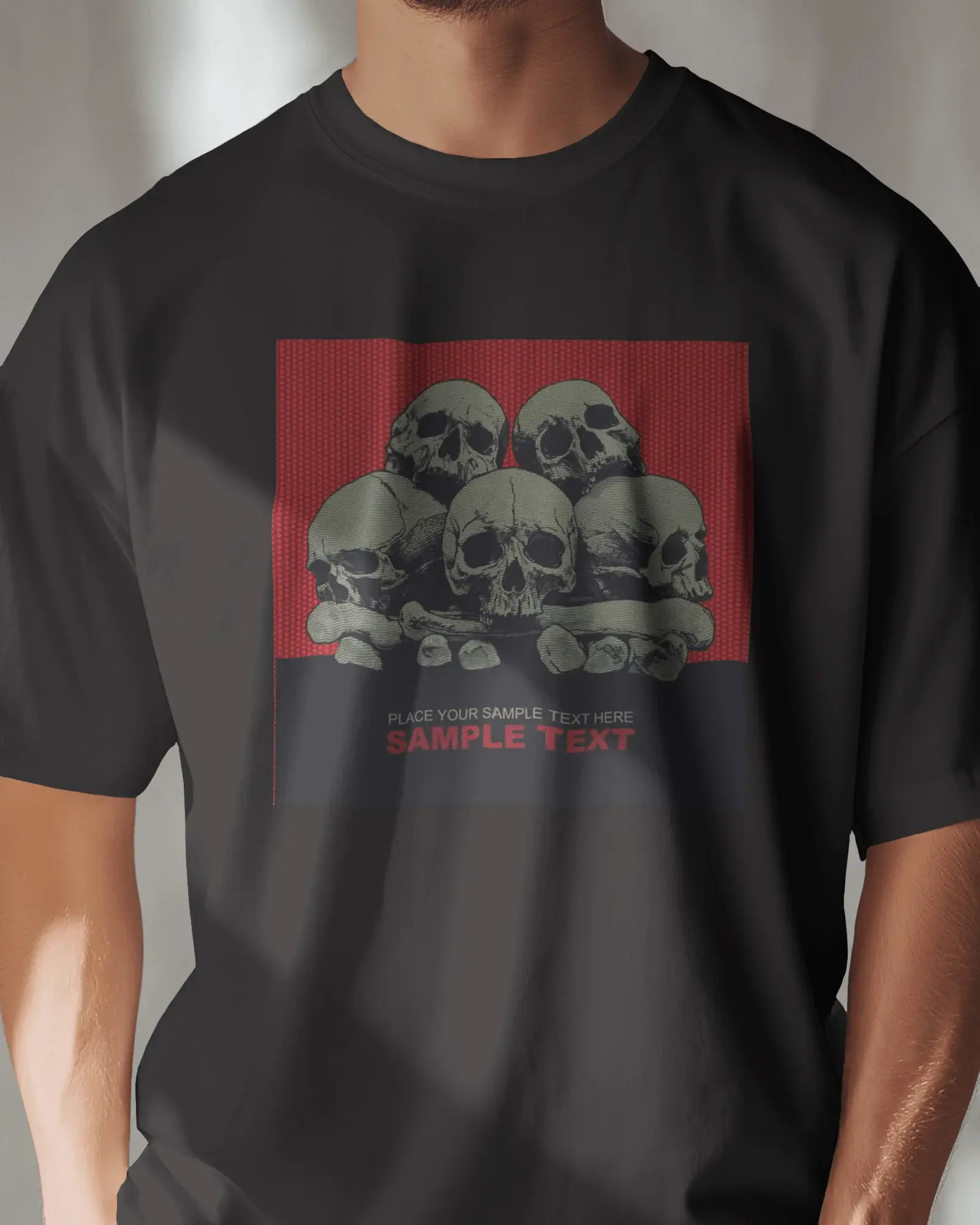 Premium Skull Pile Graphic Regular T-Shirt - YORD