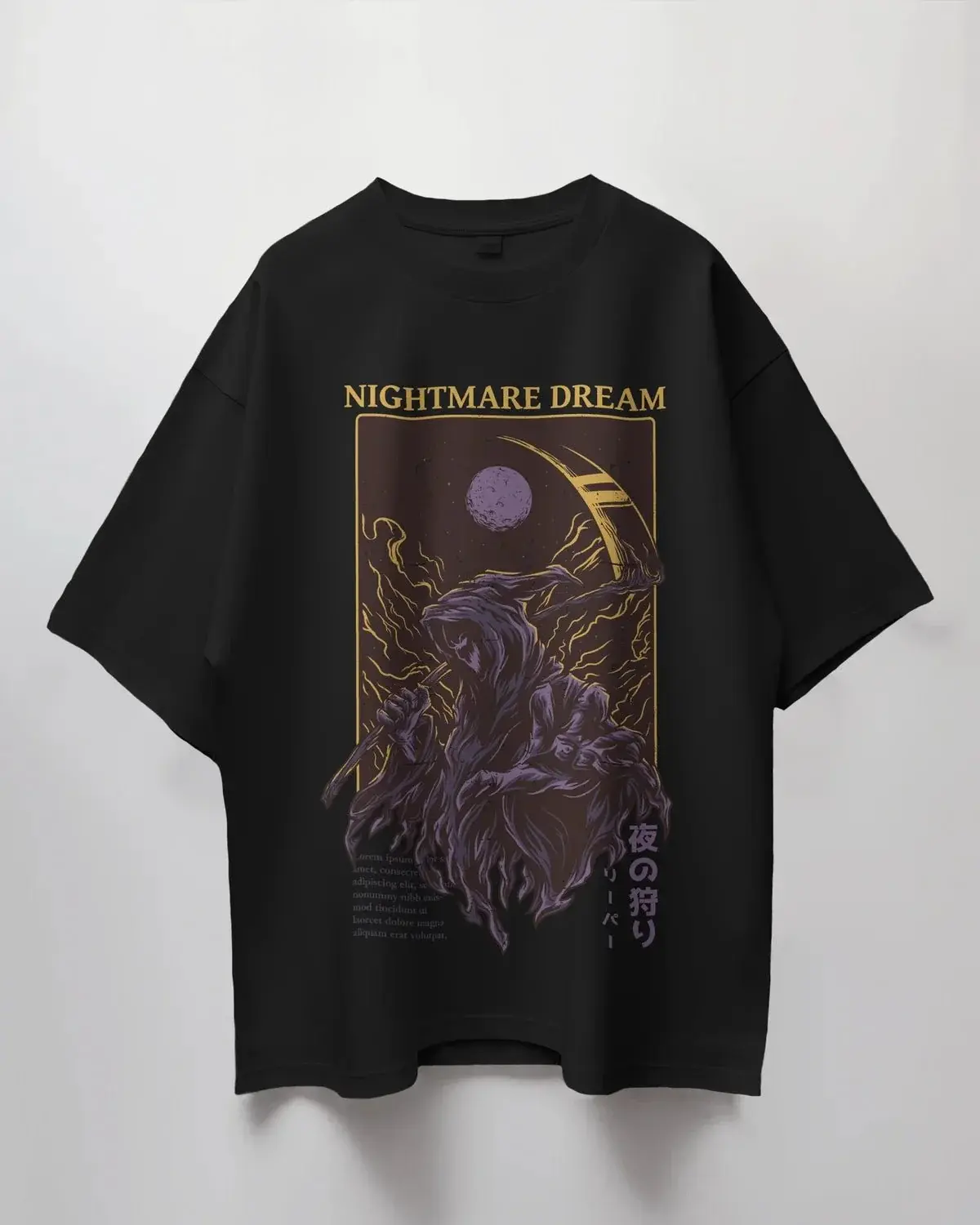 Premium Nightmare Dream Oversized Gothic T-shirt | Limited Edition - YORD