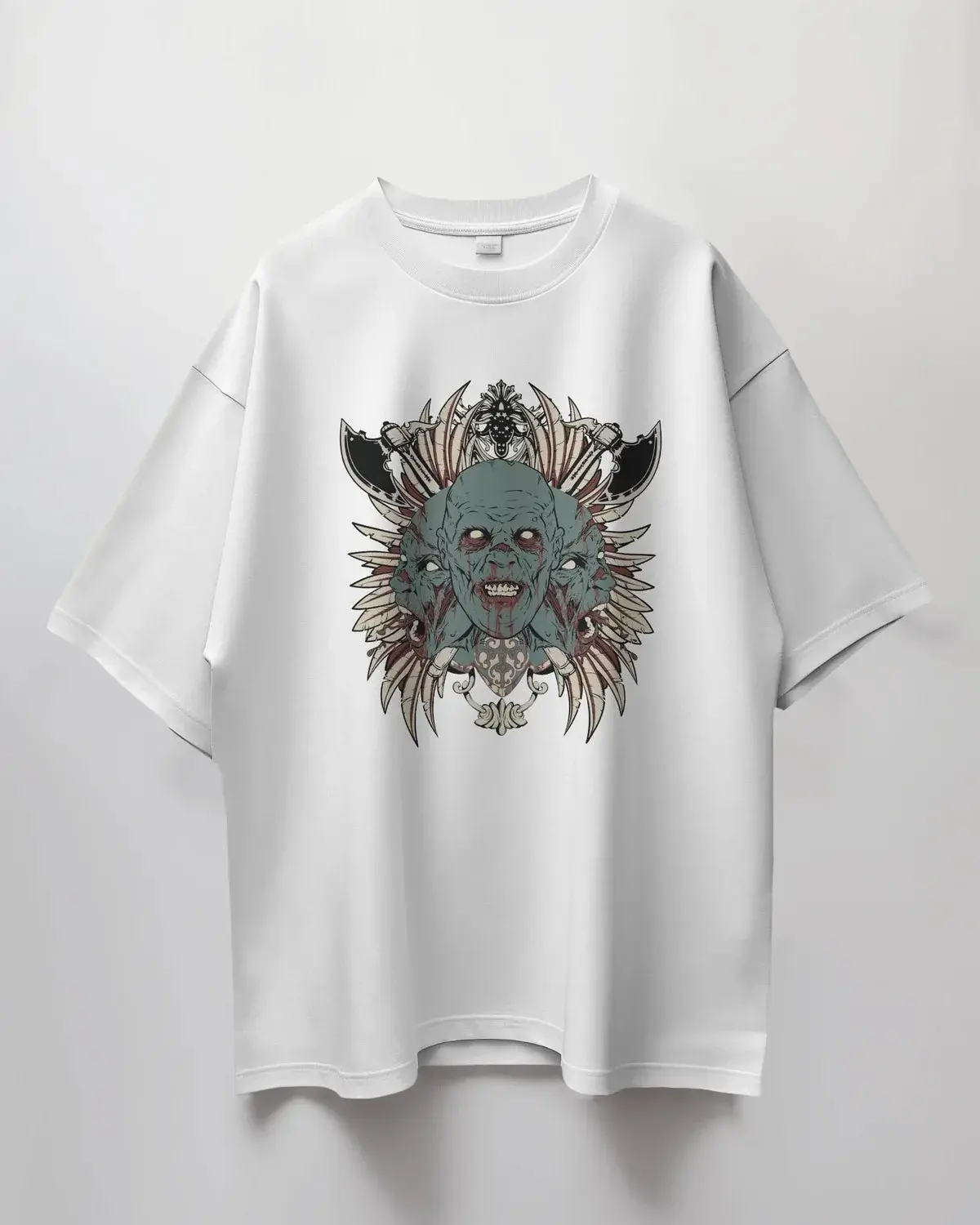 Premium Zombie Creature Gothic Oversized T-shirt - YORD