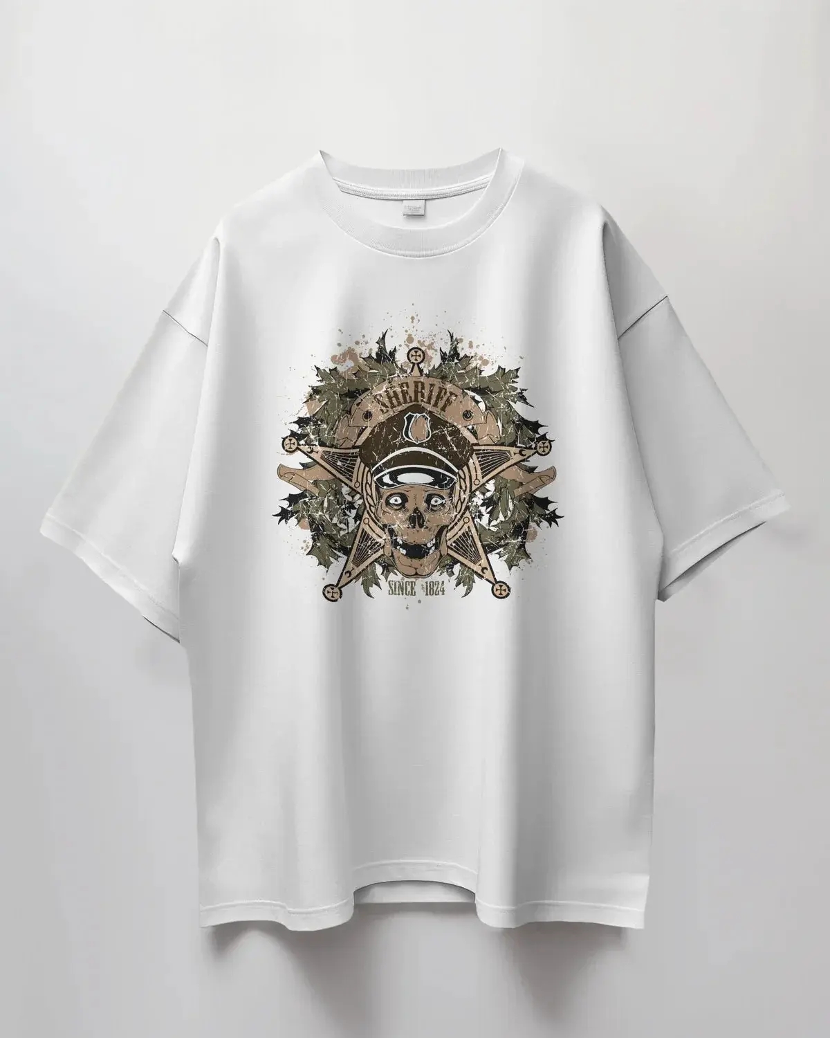 Premium Sheriff Skull Oversized T-shirt - Limited Edition
