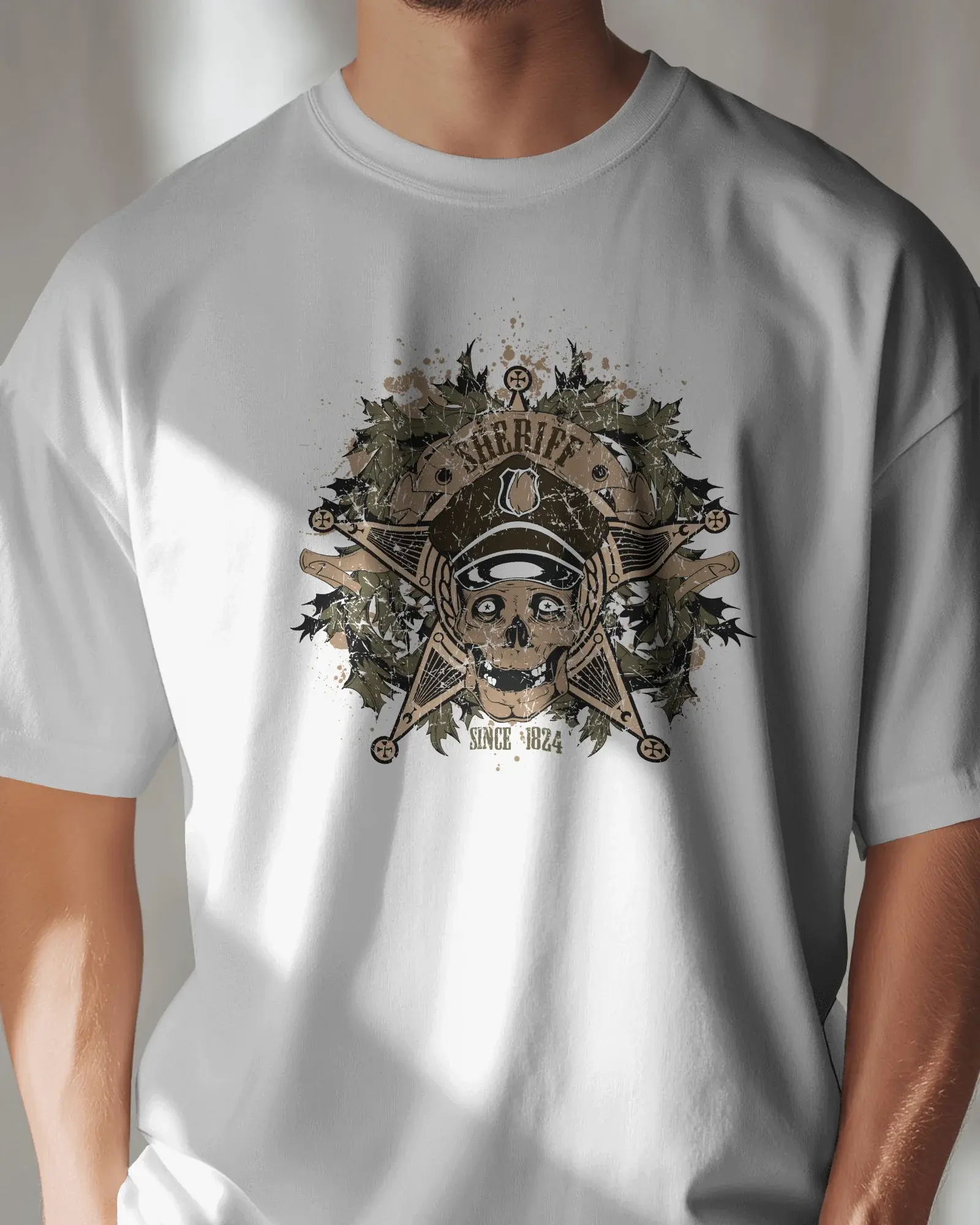 Premium Sheriff Skull Limited Edition Graphic T-shirt