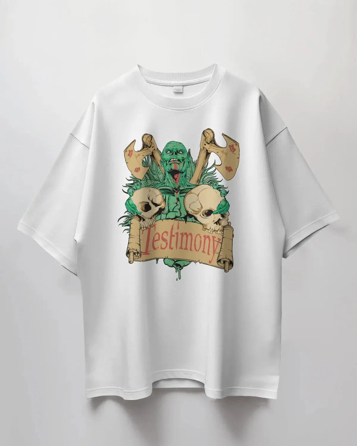 Premium Oversized Skull Hotrod Graphic T-shirt