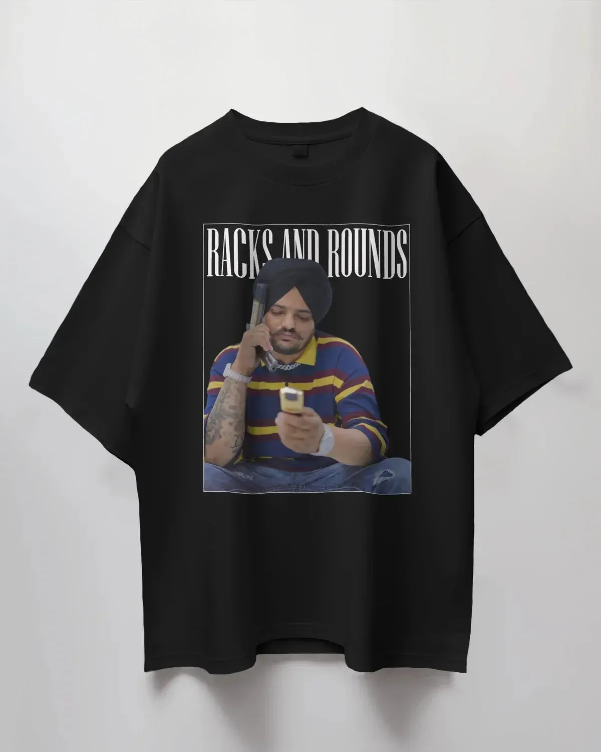 Premium 'Racks and Rounds' Oversized Streetwear T-shirt