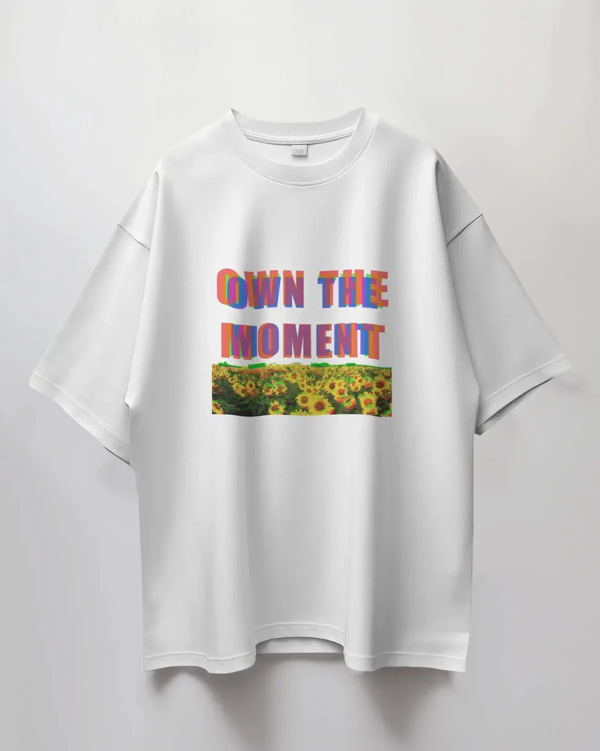 Premium Oversized 'Own The Moment' Sunflower T-Shirt