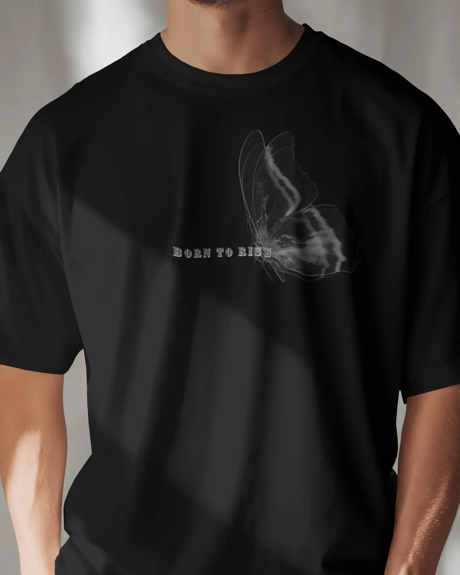 Premium Born To Rise Butterfly Graphic Regular T-shirt