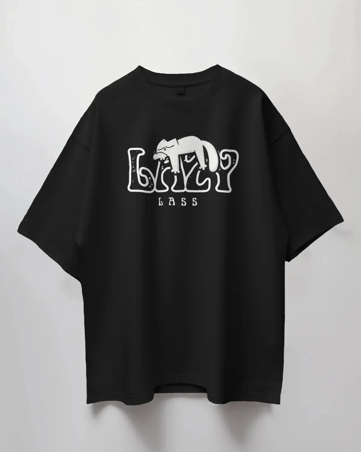 Premium Lazy Bass Cat Oversized T-shirt | Limited Edition