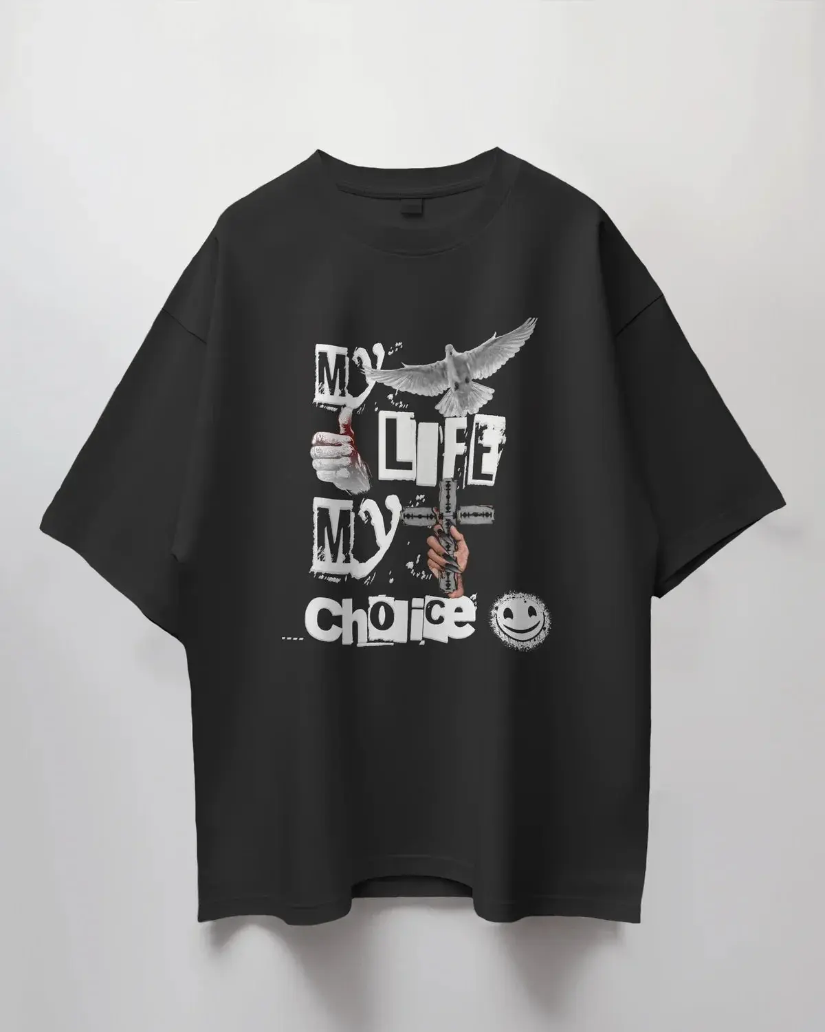 Premium 'My Life My Choice' Oversized Graphic T-shirt