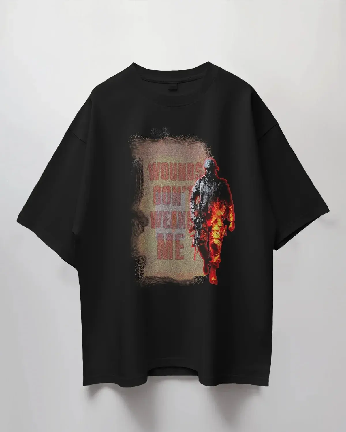 Premium Warfare 'Wounds Don't Weaken Me' Oversized T-shirt